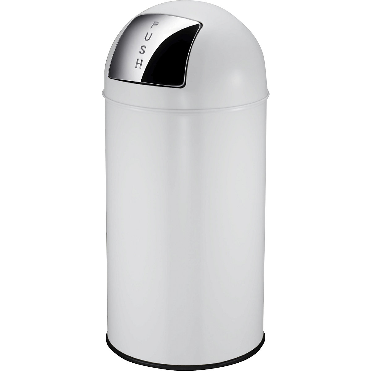 Balde do lixo Push, aço – EKO, volume 40 l, AxØ 740 x 350 mm, branco-0