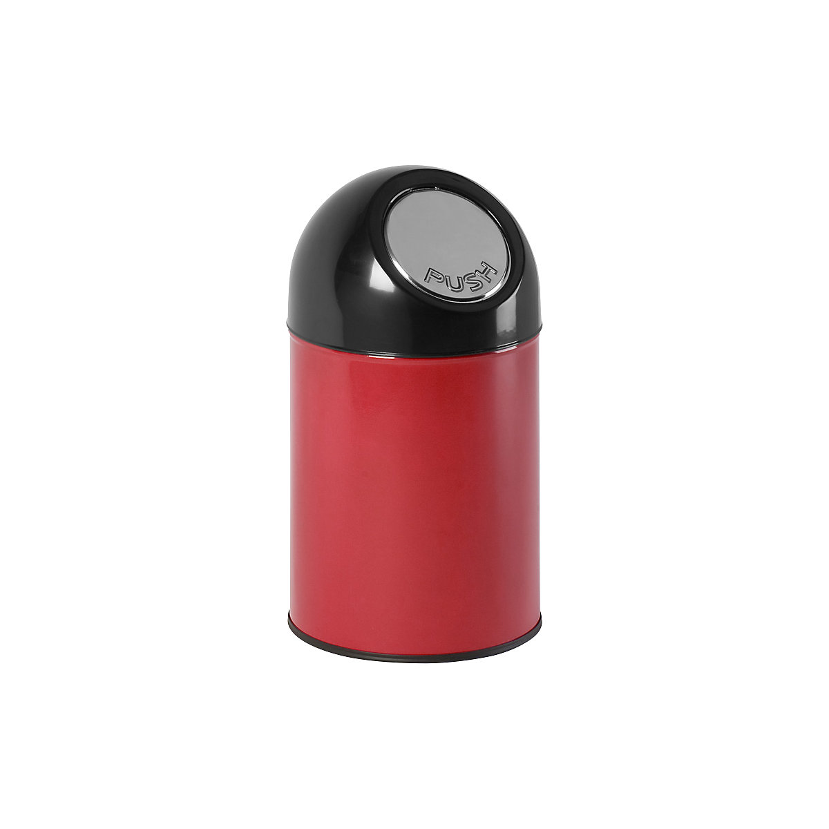 Balde do lixo Push, aço, volume 30 l, vermelho-0