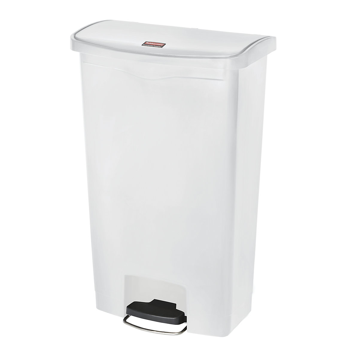 Balde do lixo com pedal SLIM JIM® – Rubbermaid, em polietileno, 68 l, branco-0