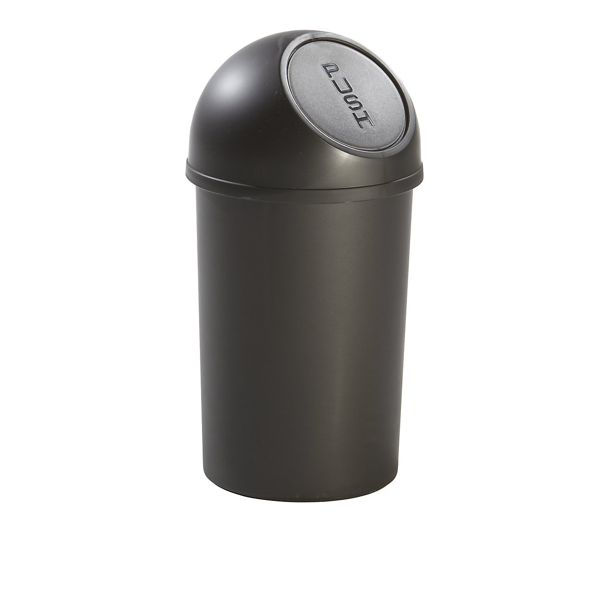 Recipiente do lixo Push – helit, em polipropileno, preto, capacidade 13 l, embalagem de 6 unid.-0