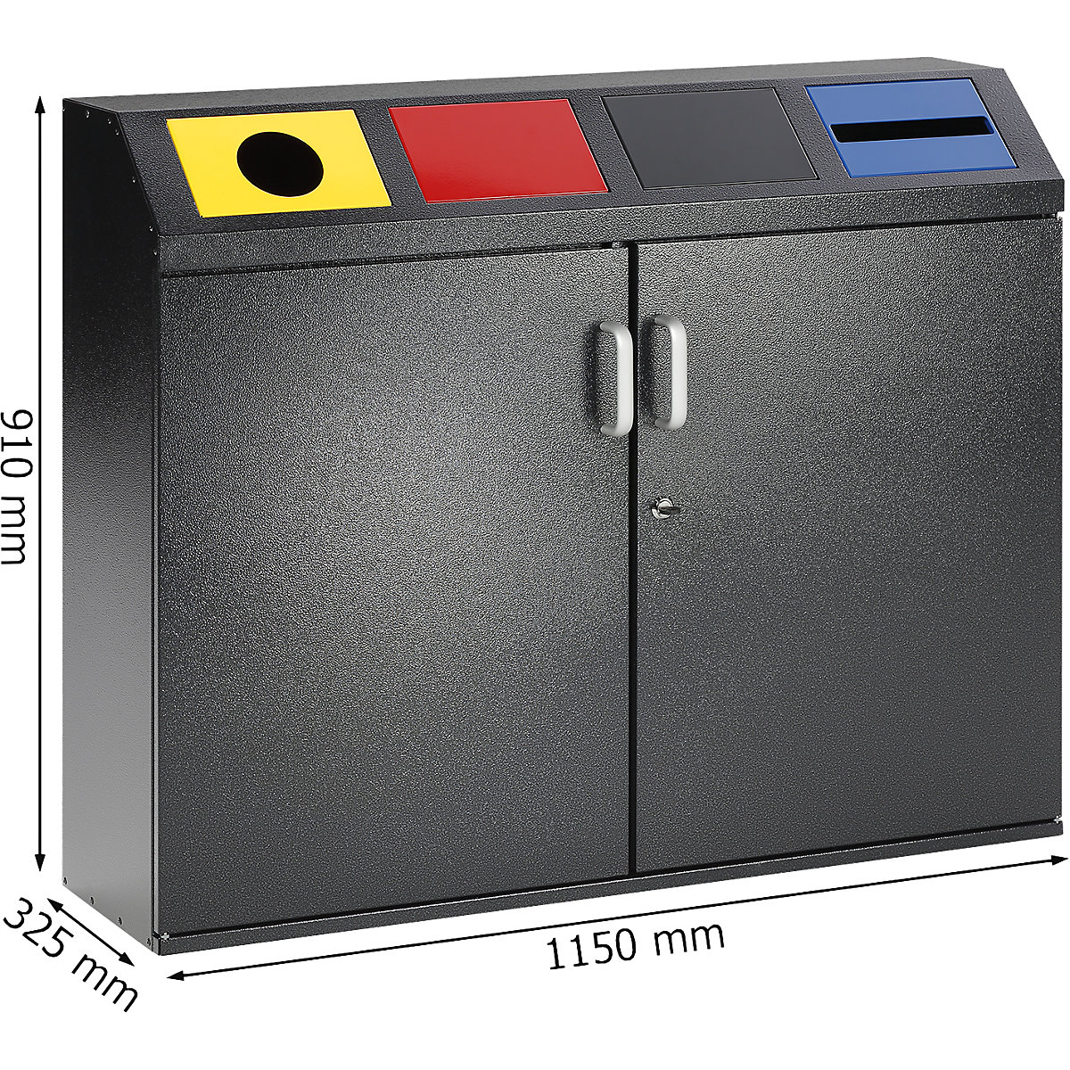 Armário coletor para materiais recicláveis – eurokraft pro (Imagem do produto 3)-2