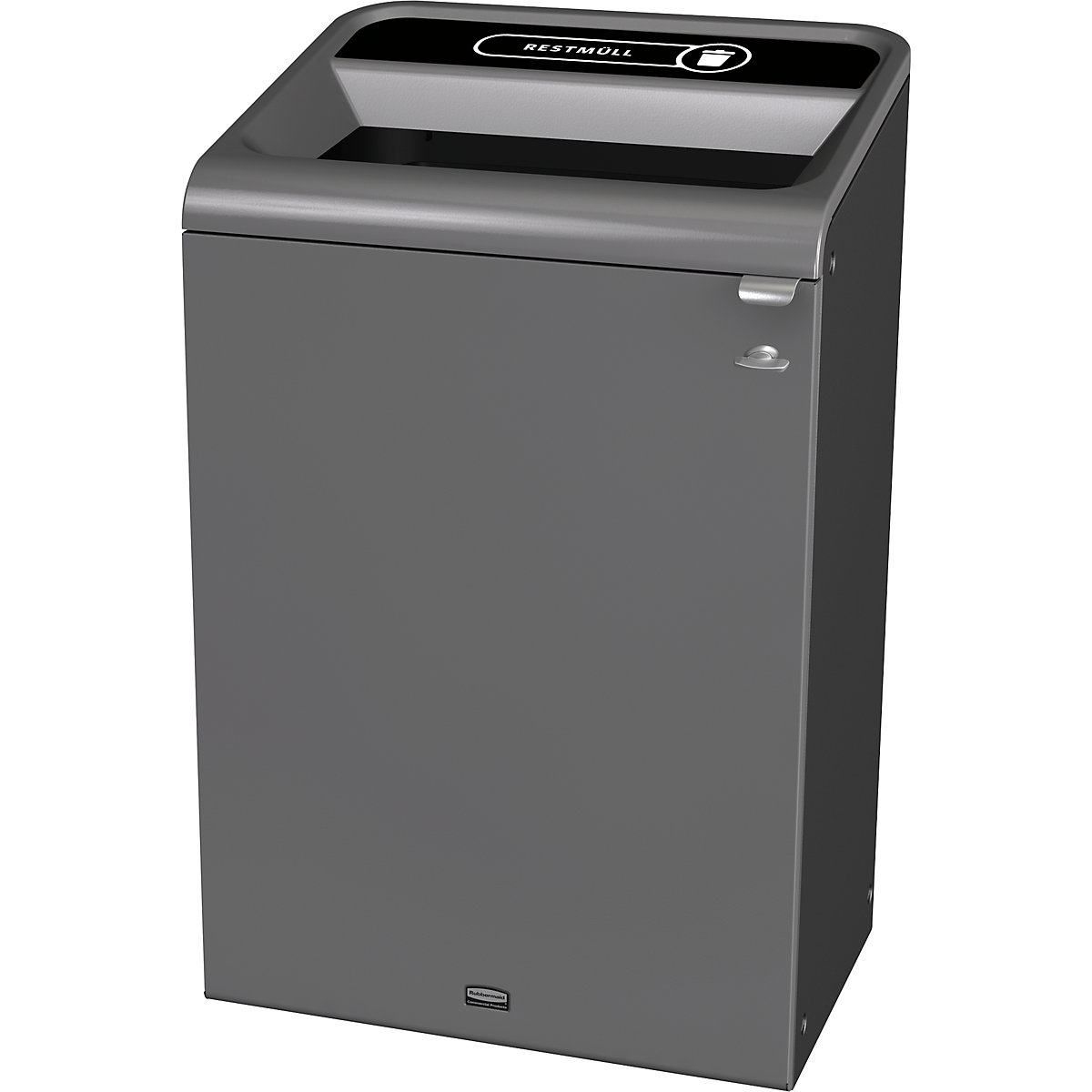 Coletor de materiais recicláveis Configure™ – Rubbermaid, aço galvanizado, capacidade 57 l, preto-0