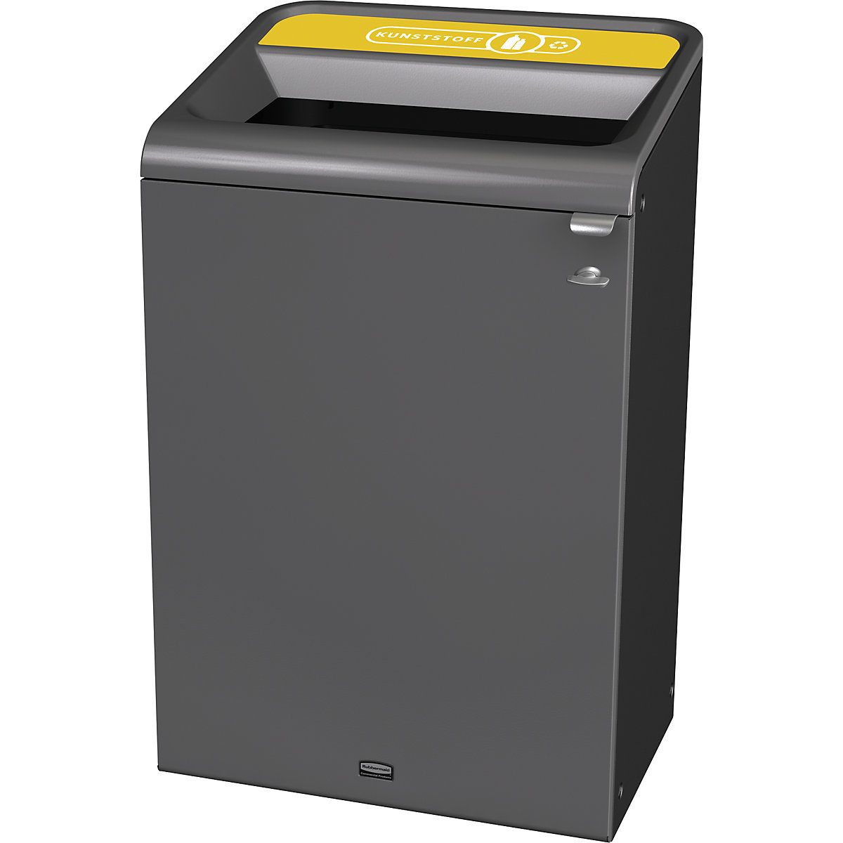 Coletor de materiais recicláveis Configure™ – Rubbermaid, aço galvanizado, capacidade 57 l, amarelo-0
