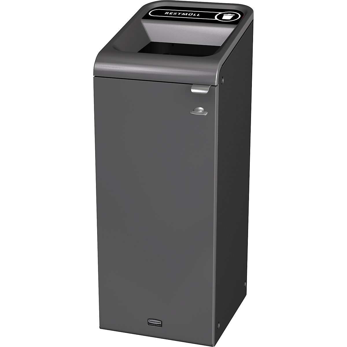Coletor de materiais recicláveis Configure™ – Rubbermaid, aço galvanizado, capacidade 87 l, preto-0