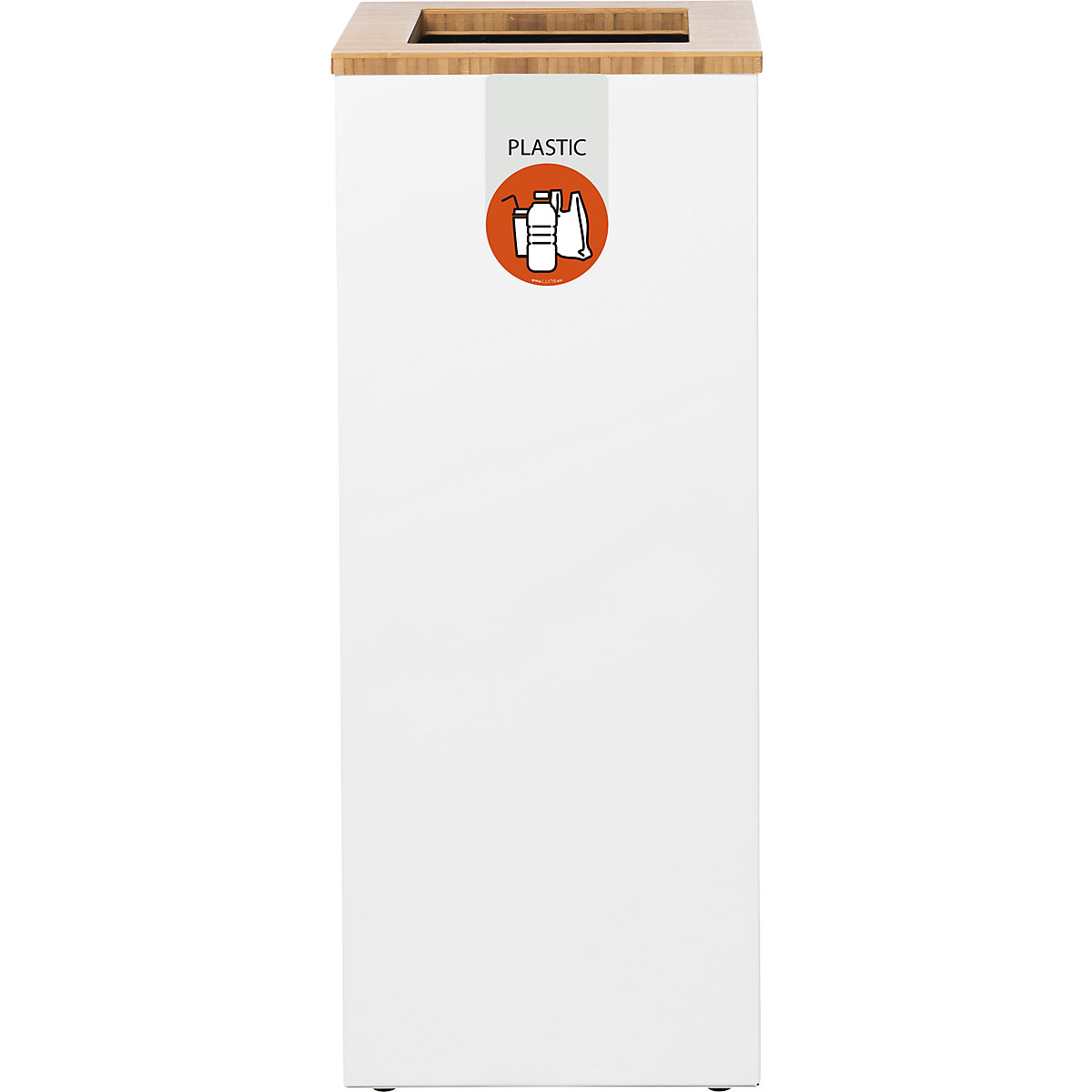 Coletor de materiais recicláveis Lune Paxa, 34 l, branco/laranja-0