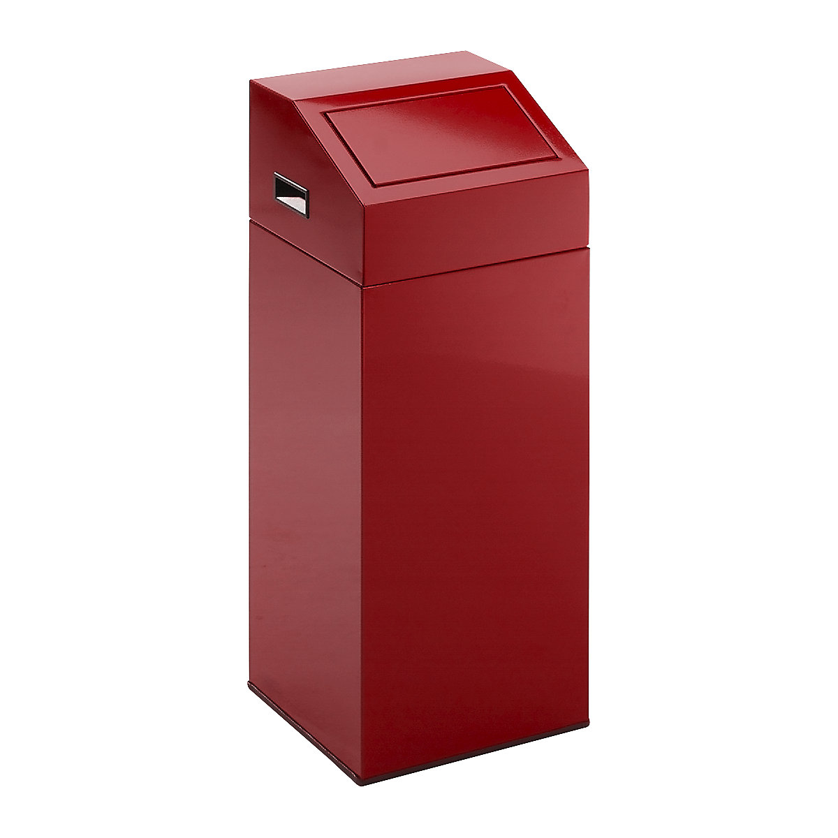 Coletor de materiais recicláveis, autoextintor – eurokraft pro, volume 45 l, LxAxP 320 x 790 x 320 mm, vermelho fogo-0