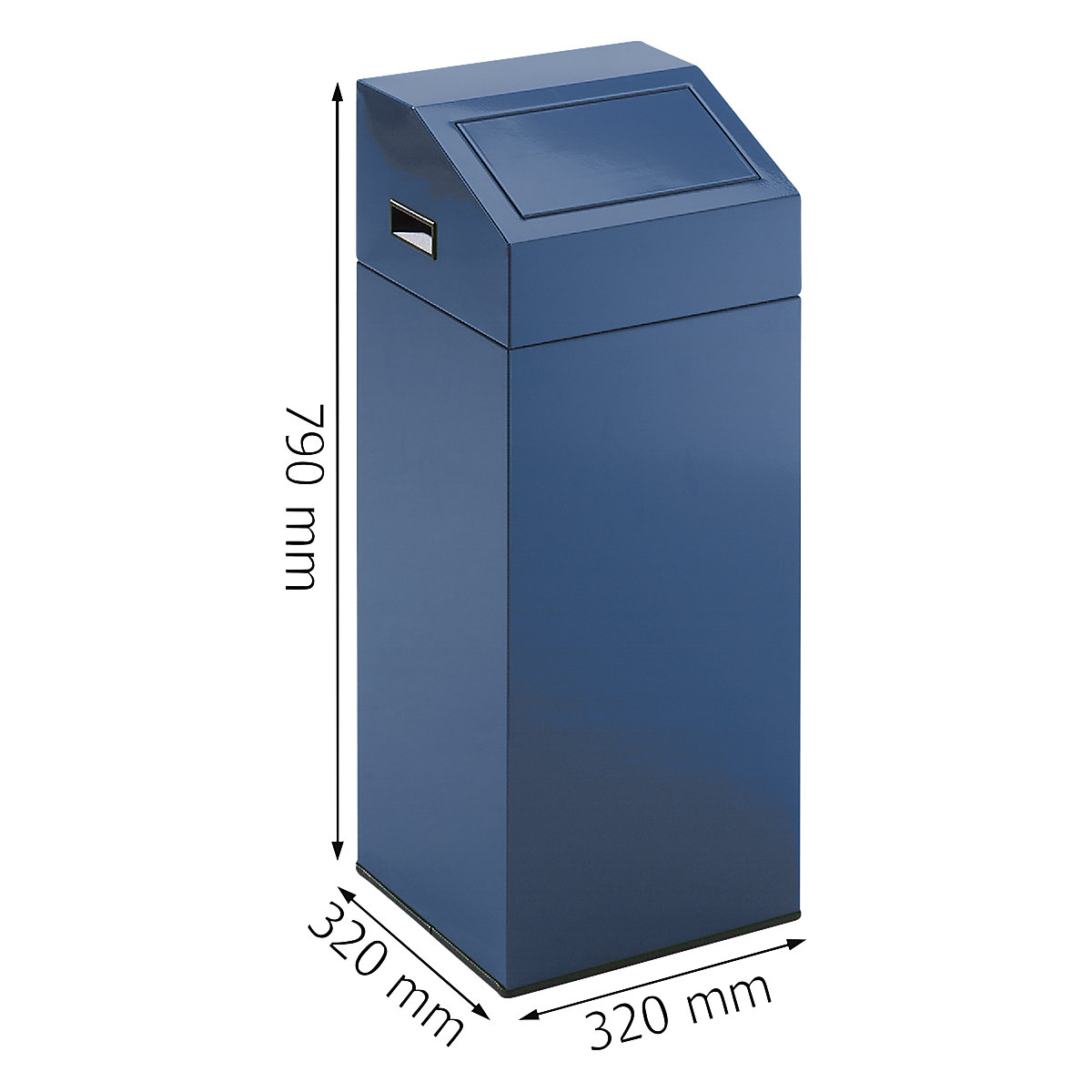 Coletor de materiais recicláveis, autoextintor – eurokraft pro (Imagem do produto 2)-1
