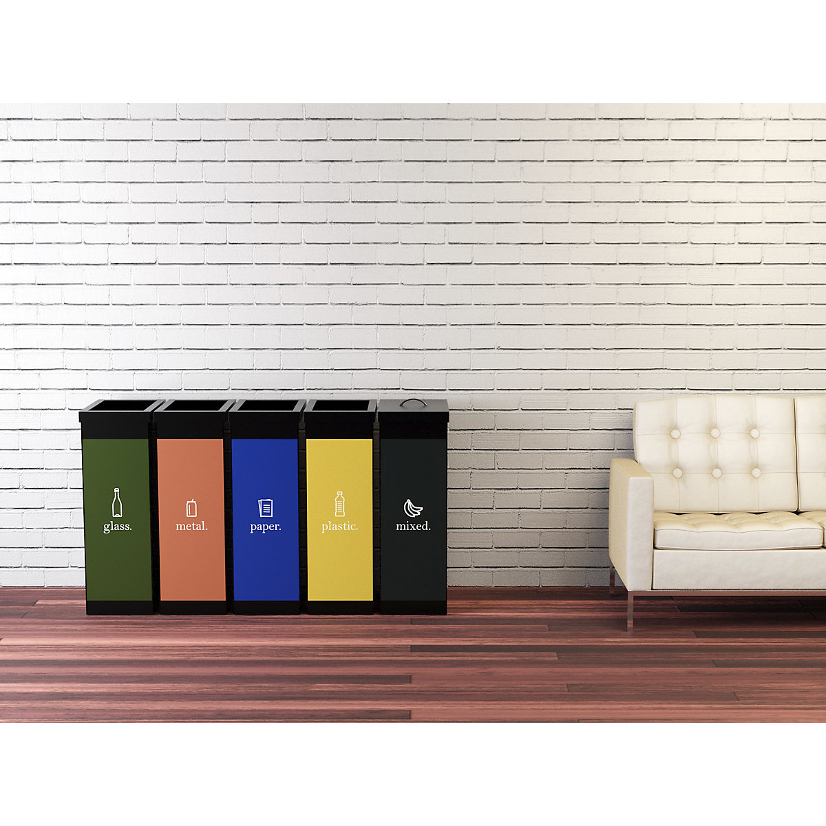 Coletor de materiais recicláveis, plástico (Imagem do produto 2)-1