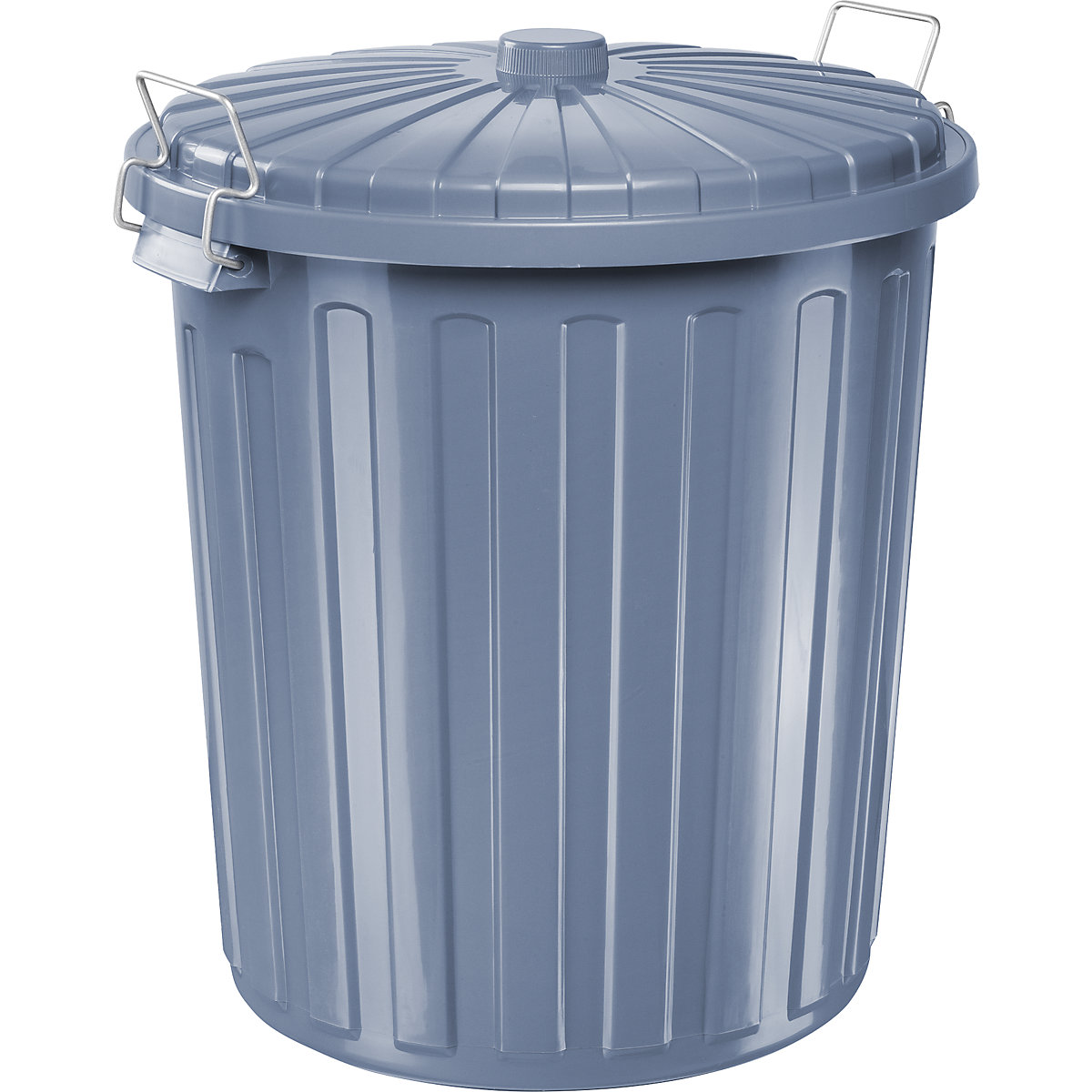 Contentor do lixo com tampa, polipropileno, cinzento, volume 73 l-0