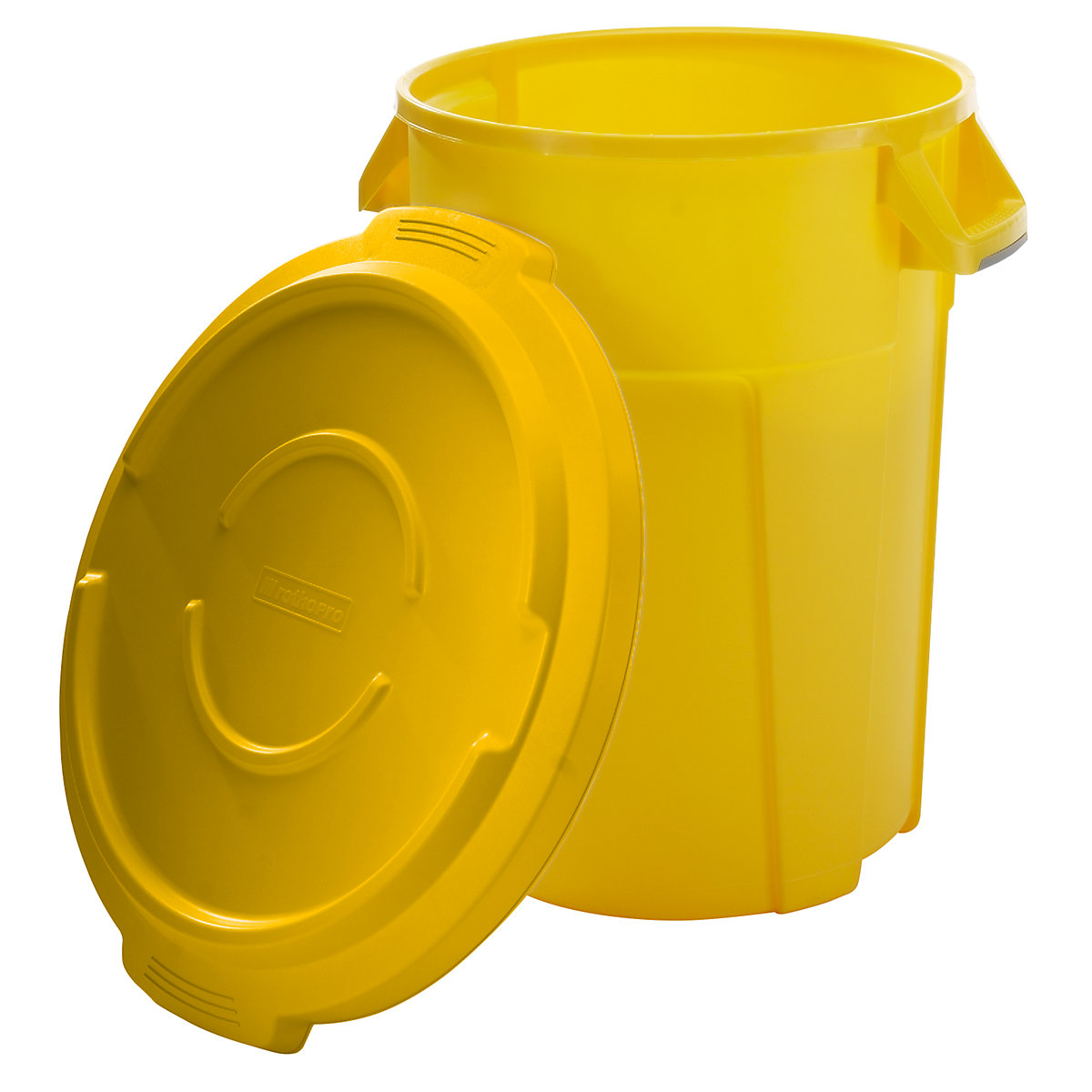 Recipiente multifunções Titan com tampa – rothopro, próprio para alimentos, amarelo, capacidade 85 l-0