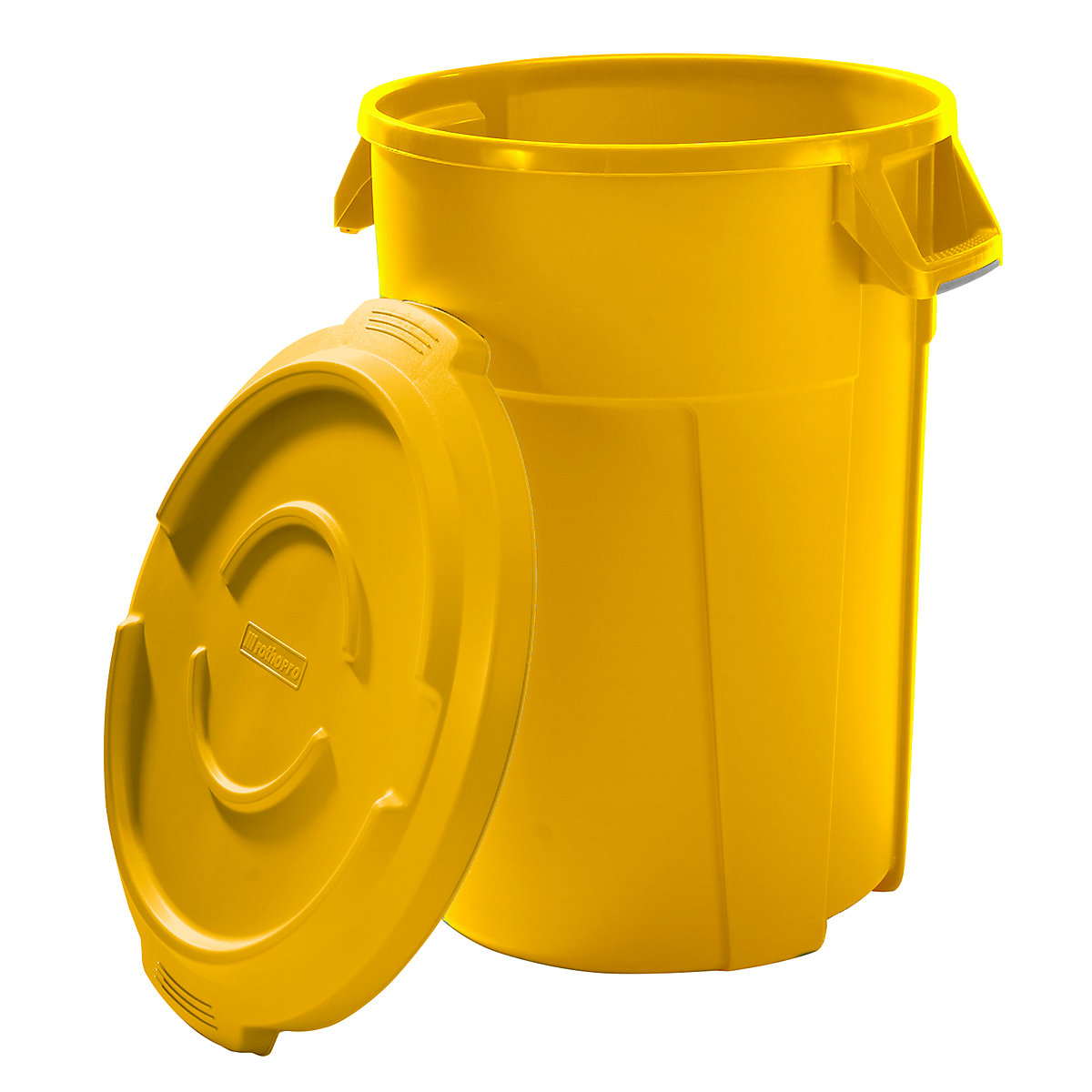 Recipiente multifunções Titan com tampa – rothopro, próprio para alimentos, amarelo, capacidade 120 l-0