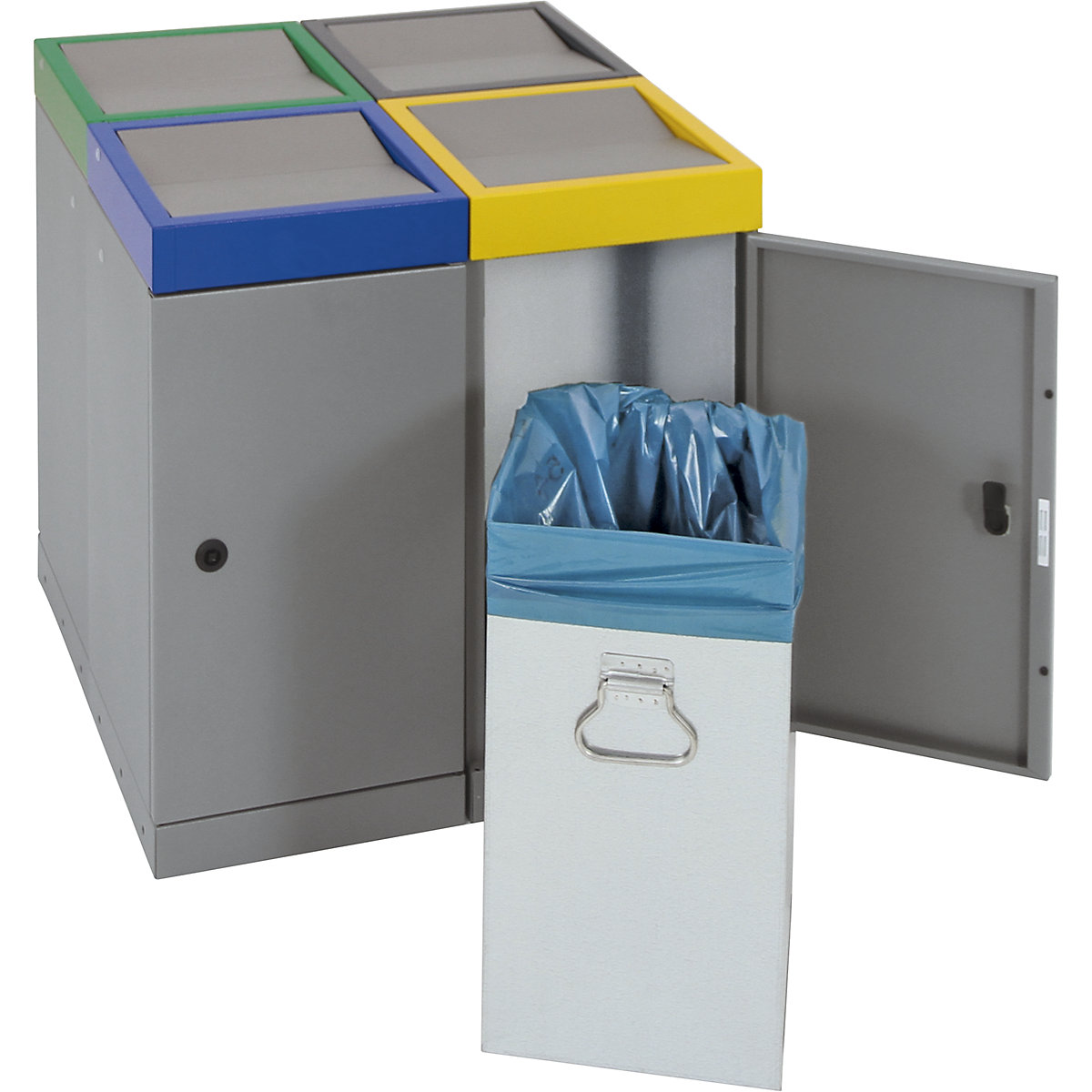 Sistema coletor de materiais recicláveis com porta de batente (Imagem do produto 2)-1