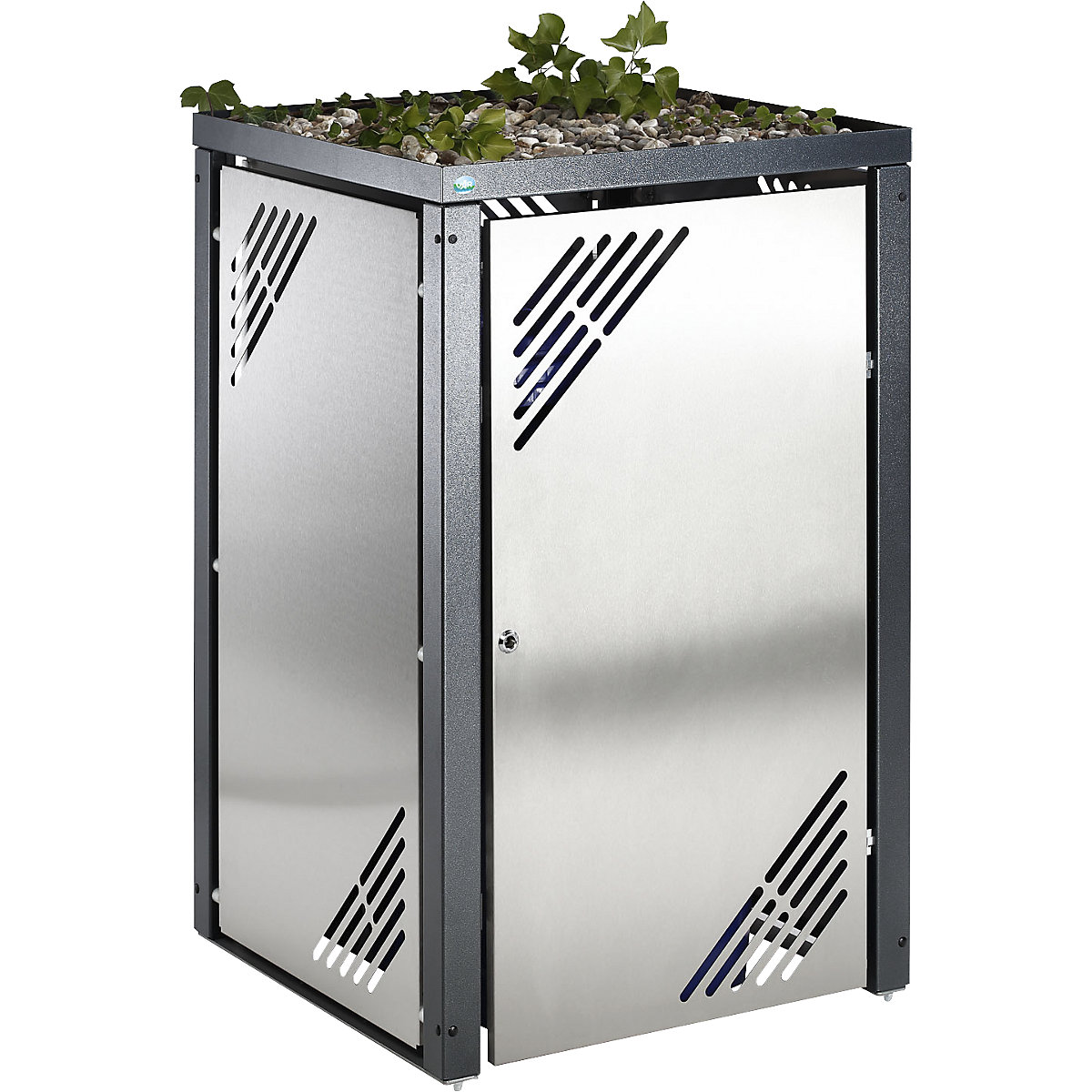 Caixa de contentor do lixo com tampa para plantas – VAR