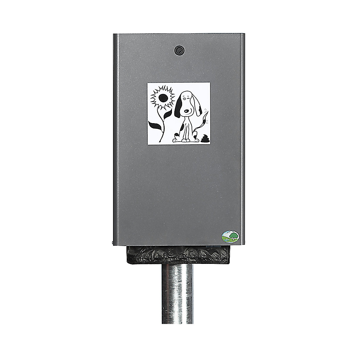 Dispensador de sacos para detritos caninos – VAR, AxLxP 430 x 265 x 60 mm, cinzento prateado-0