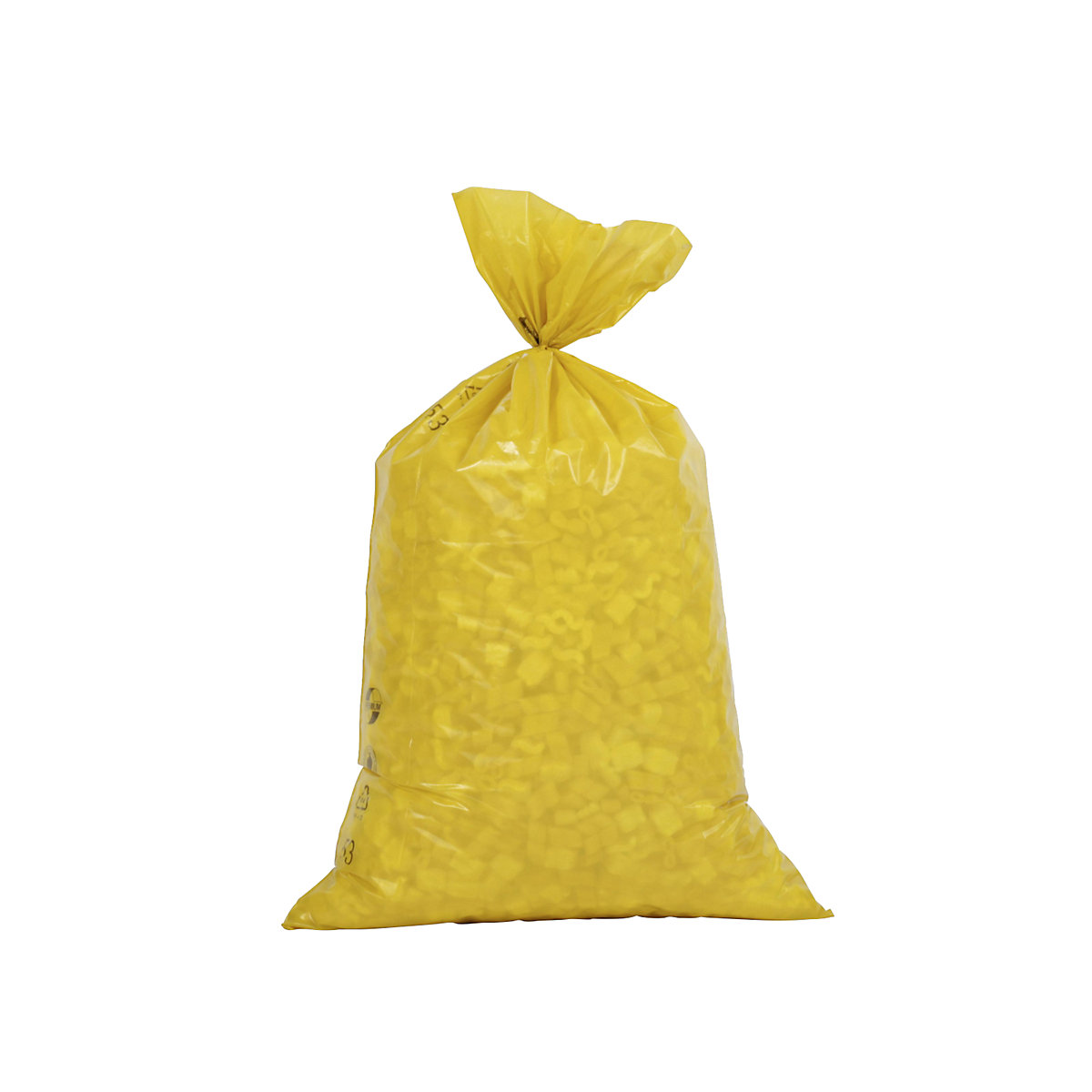 Sacos do lixo padrão, PEDB, 70 l, 60 µm, LxA 575 x 1000 mm, embalagem de 250 unid., amarelo-0