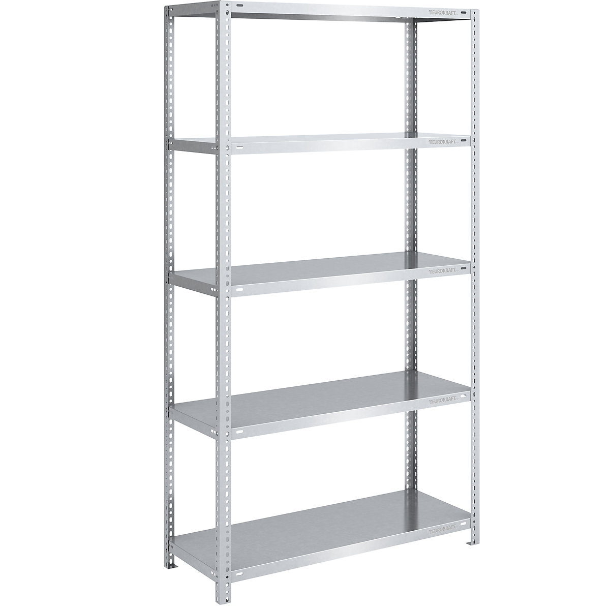 Estante de aparafusar, construção leve, galvanizada – eurokraft pro, altura da estante 2000 mm, largura das prateleiras 1000 mm, profundidade 500 mm, estante base-0