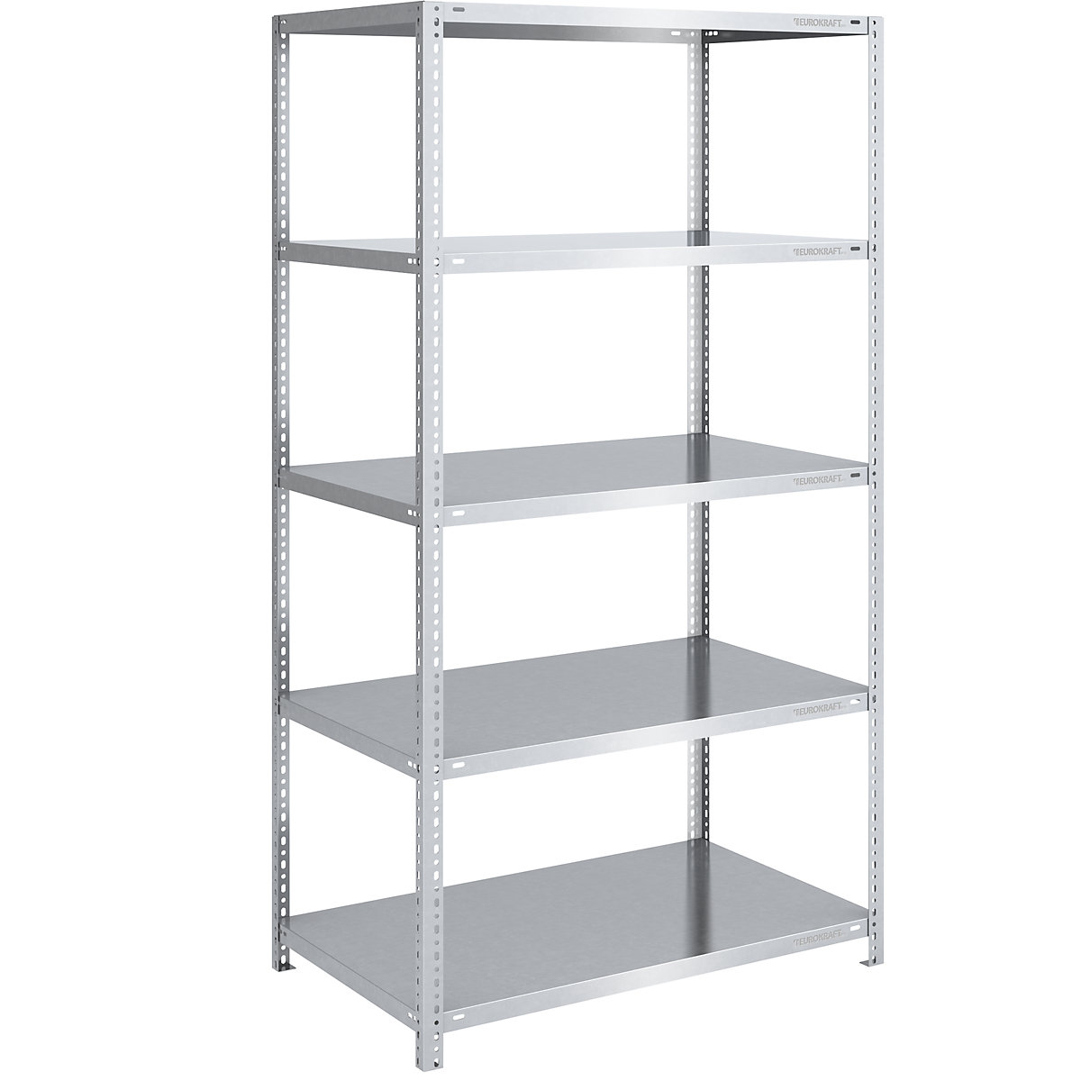 Estante de aparafusar, construção leve, galvanizada – eurokraft pro, altura da estante 2000 mm, largura das prateleiras 1000 mm, profundidade 800 mm, estante base-0