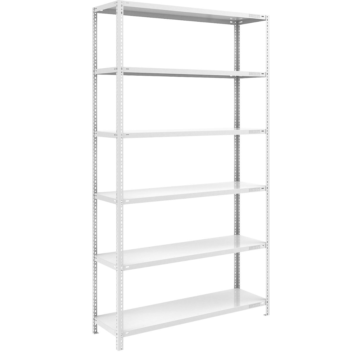 Estante de aparafusar, construção leve, revestida a plástico – eurokraft pro, altura da estante 2500 mm, largura das prateleiras 1300 mm, profundidade 500 mm, estante base-0