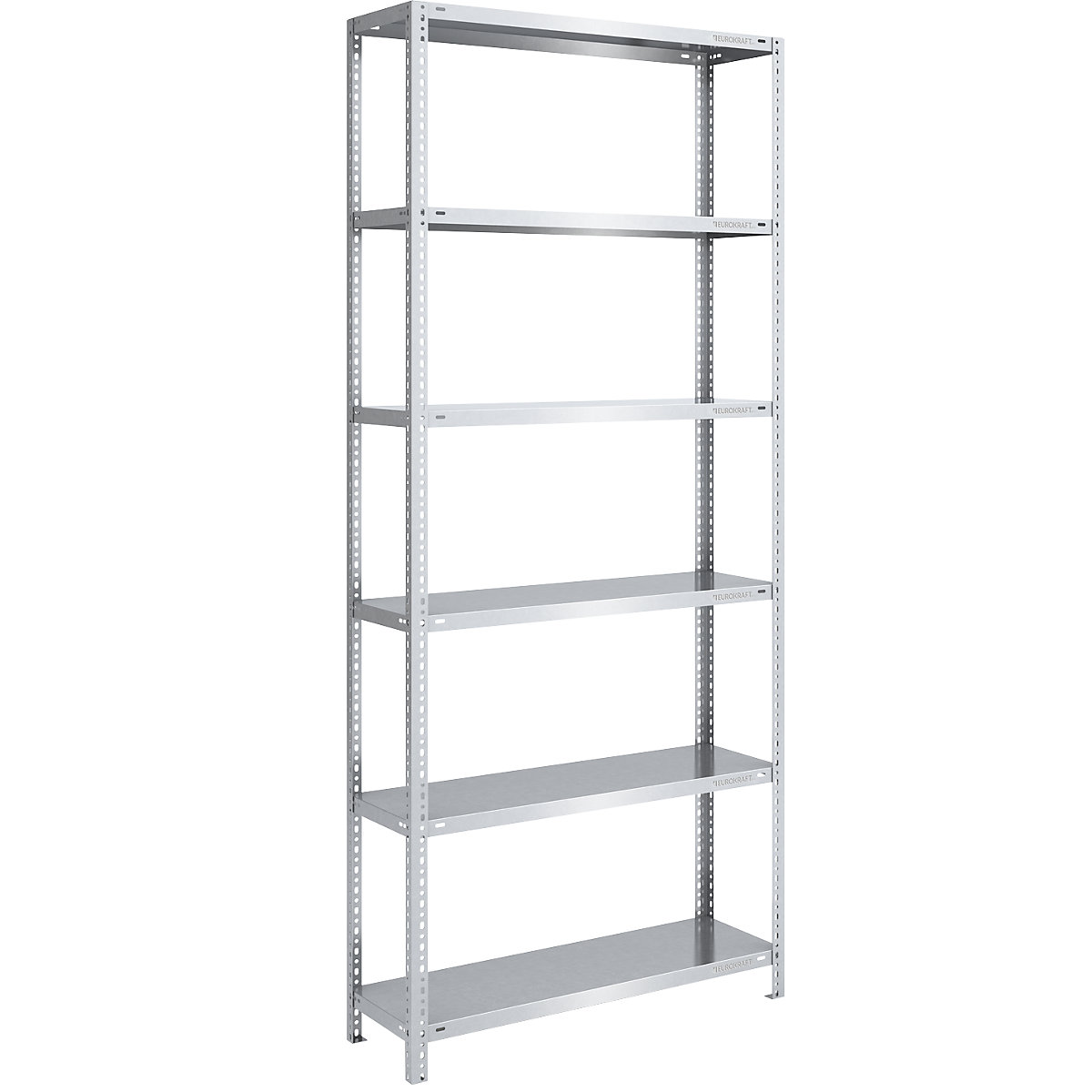 Estante de aparafusar para armazém, galvanizada, semipesada – eurokraft pro, altura da estante 2500 mm, largura das prateleiras 1000 mm, profundidade 400 mm, estante base-0