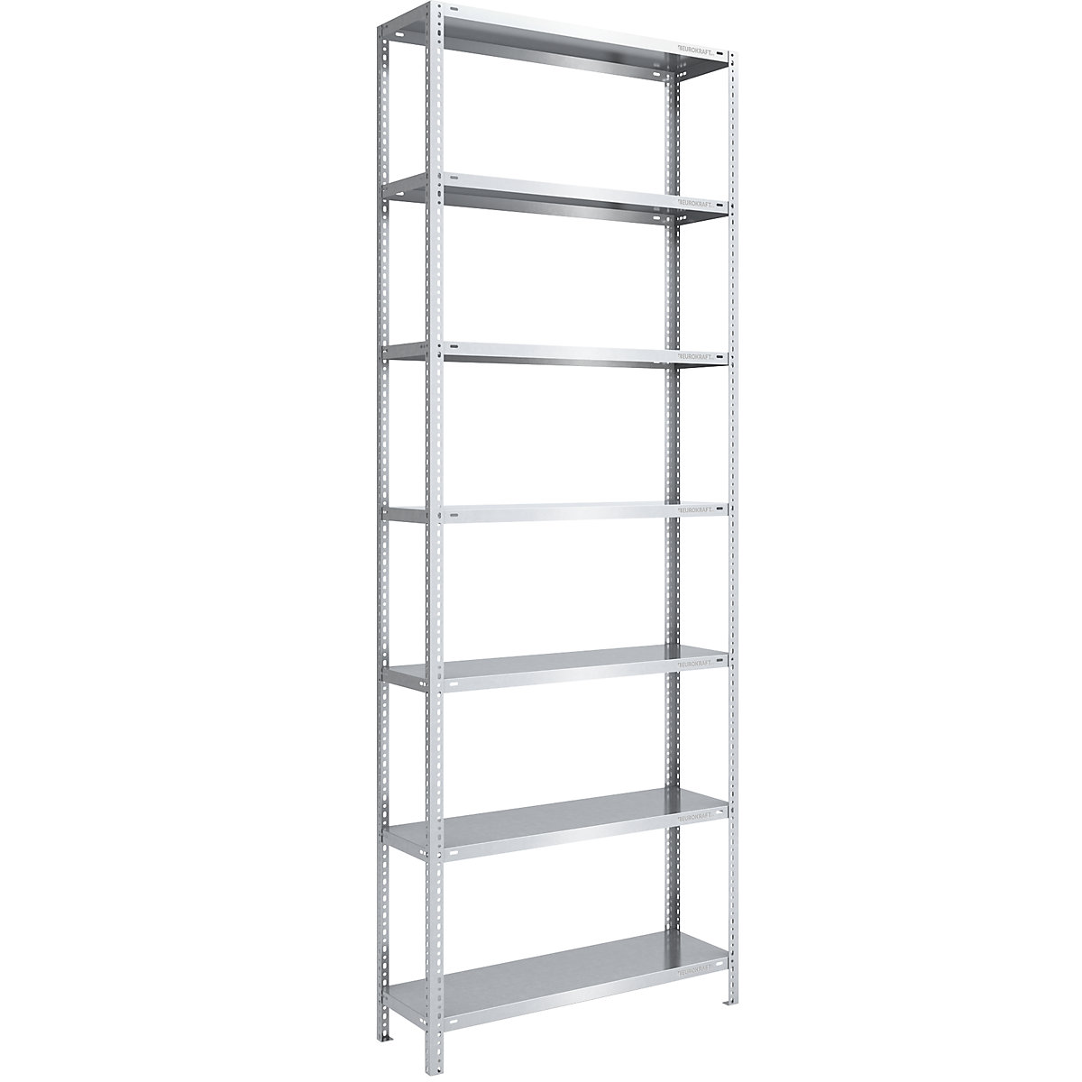 Estante de aparafusar para armazém, galvanizada, semipesada – eurokraft pro, altura da estante 3000 mm, largura das prateleiras 1000 mm, profundidade 400 mm, estante base-0