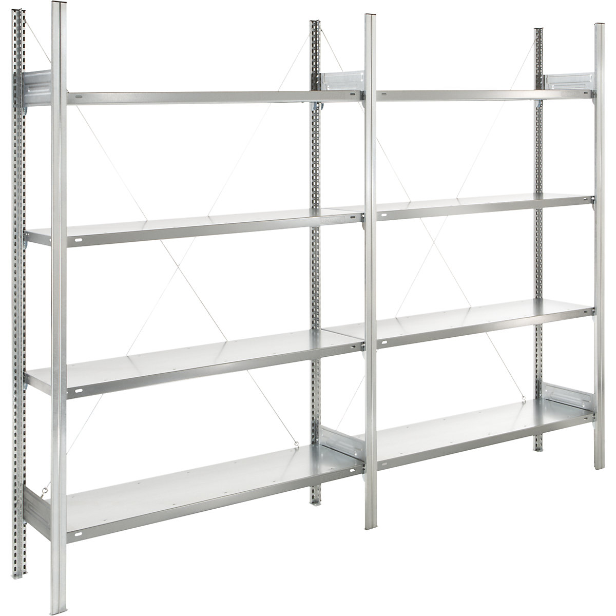 Estante de encaixar com prateleiras, galvanizada – eurokraft pro (Imagem do produto 2)-1