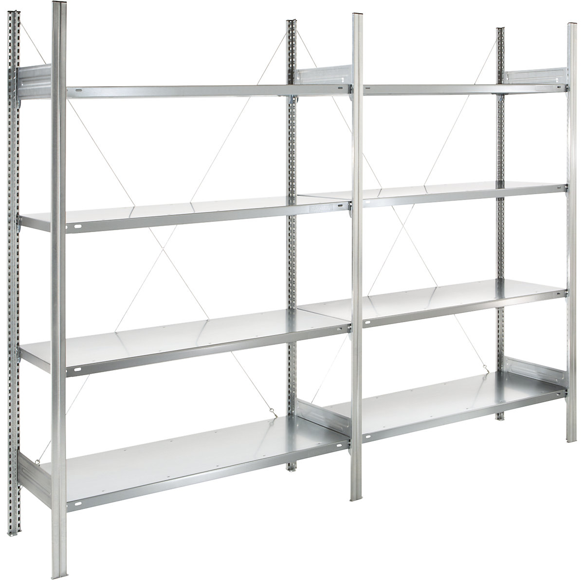 Estante de encaixar com prateleiras, galvanizada – eurokraft pro (Imagem do produto 2)-1