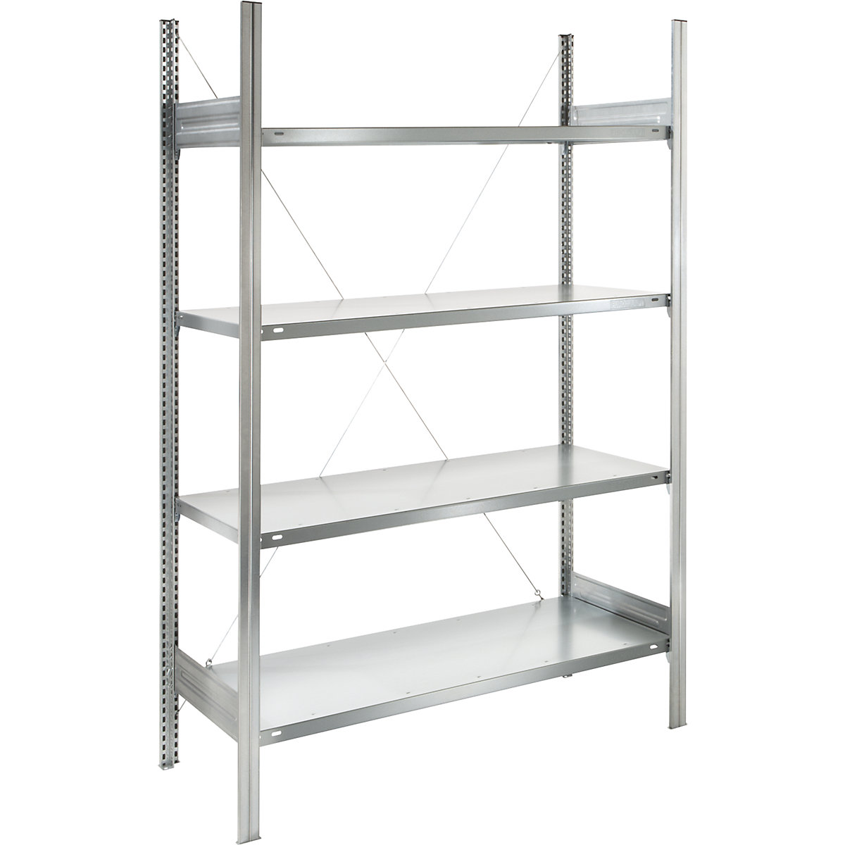 Estante de encaixar com prateleiras, galvanizada – eurokraft pro (Imagem do produto 2)-1