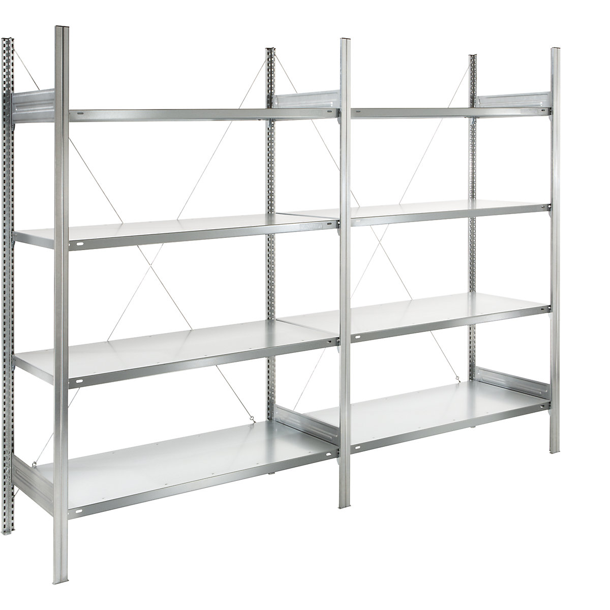 Estante de encaixar com prateleiras, galvanizada – eurokraft pro (Imagem do produto 2)-1
