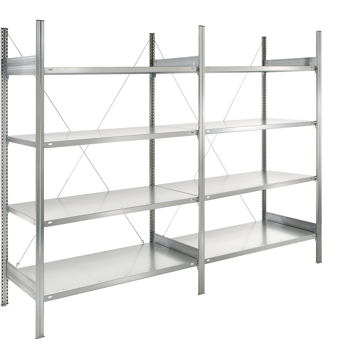 Estante de encaixar com prateleiras, galvanizada – eurokraft pro (Imagem do produto 2)-1