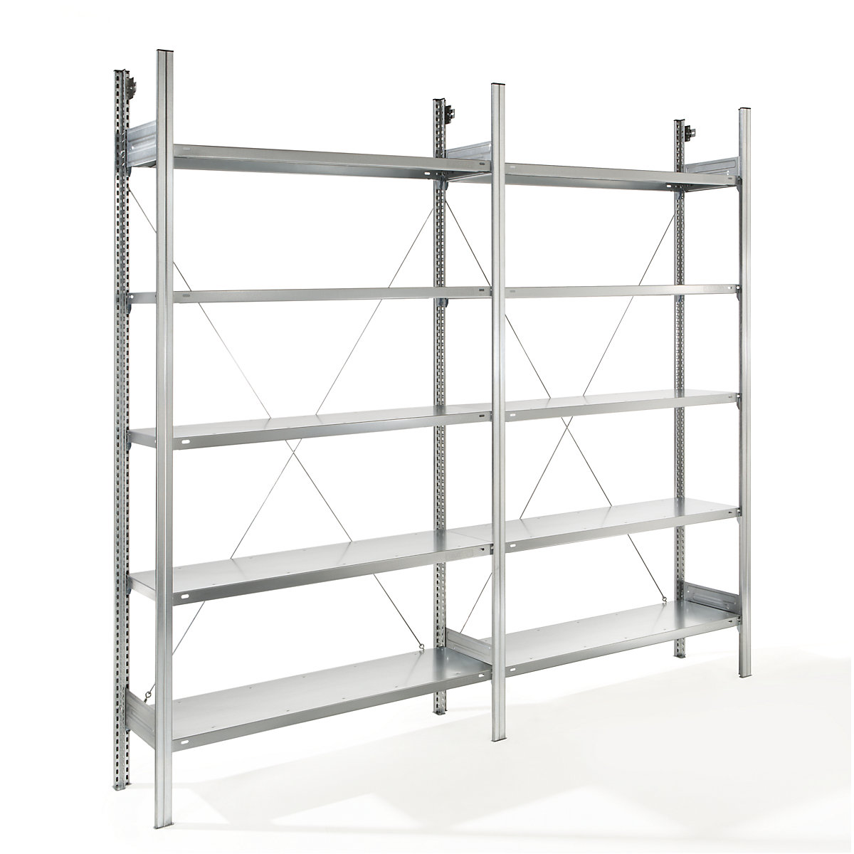 Estante de encaixar com prateleiras, galvanizada – eurokraft pro (Imagem do produto 2)-1