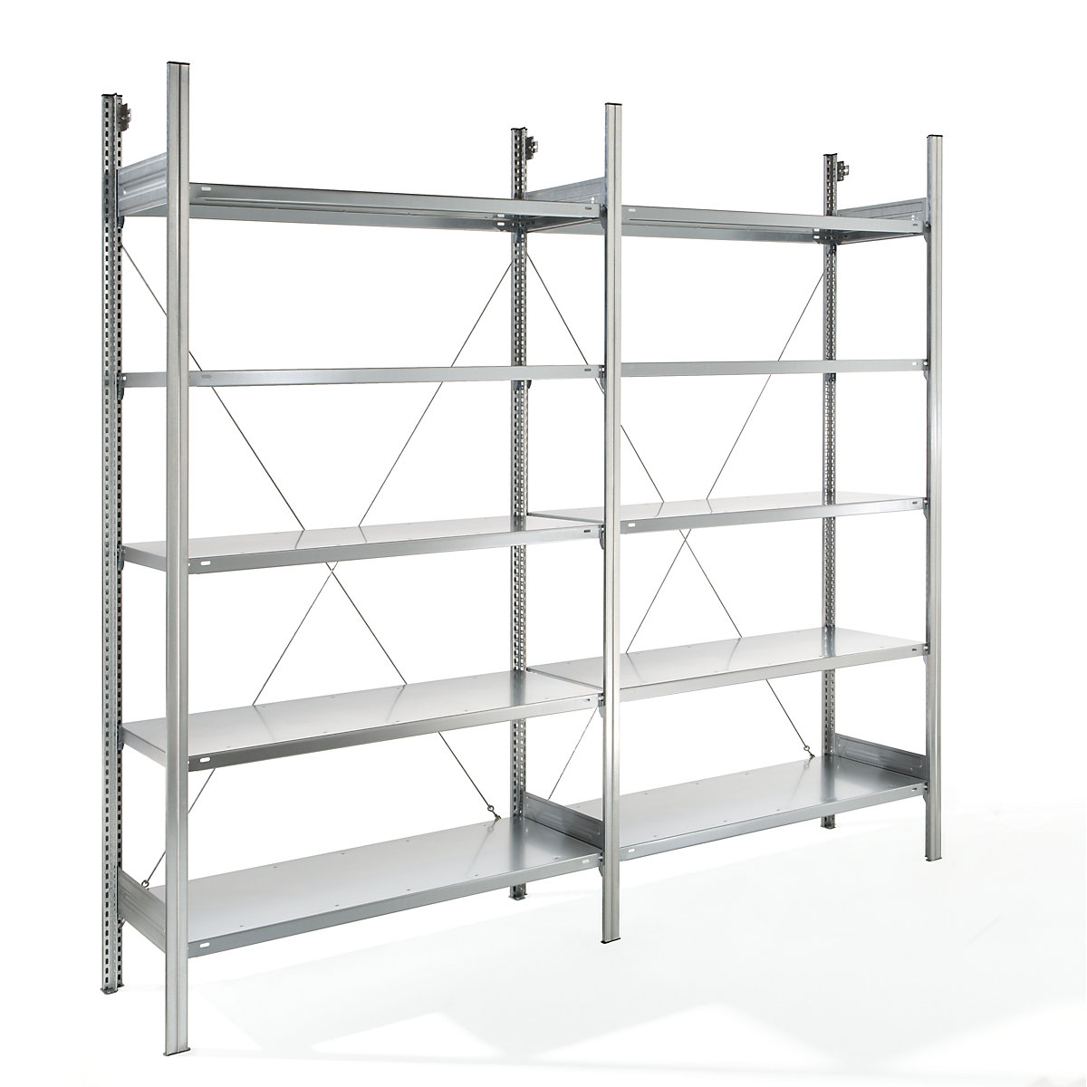 Estante de encaixar com prateleiras, galvanizada – eurokraft pro (Imagem do produto 2)-1