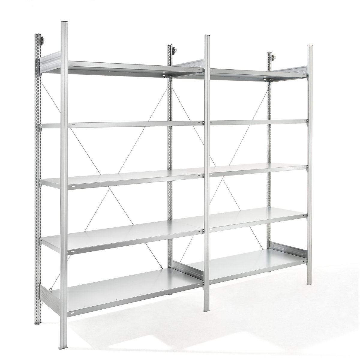 Estante de encaixar com prateleiras, galvanizada – eurokraft pro (Imagem do produto 2)-1