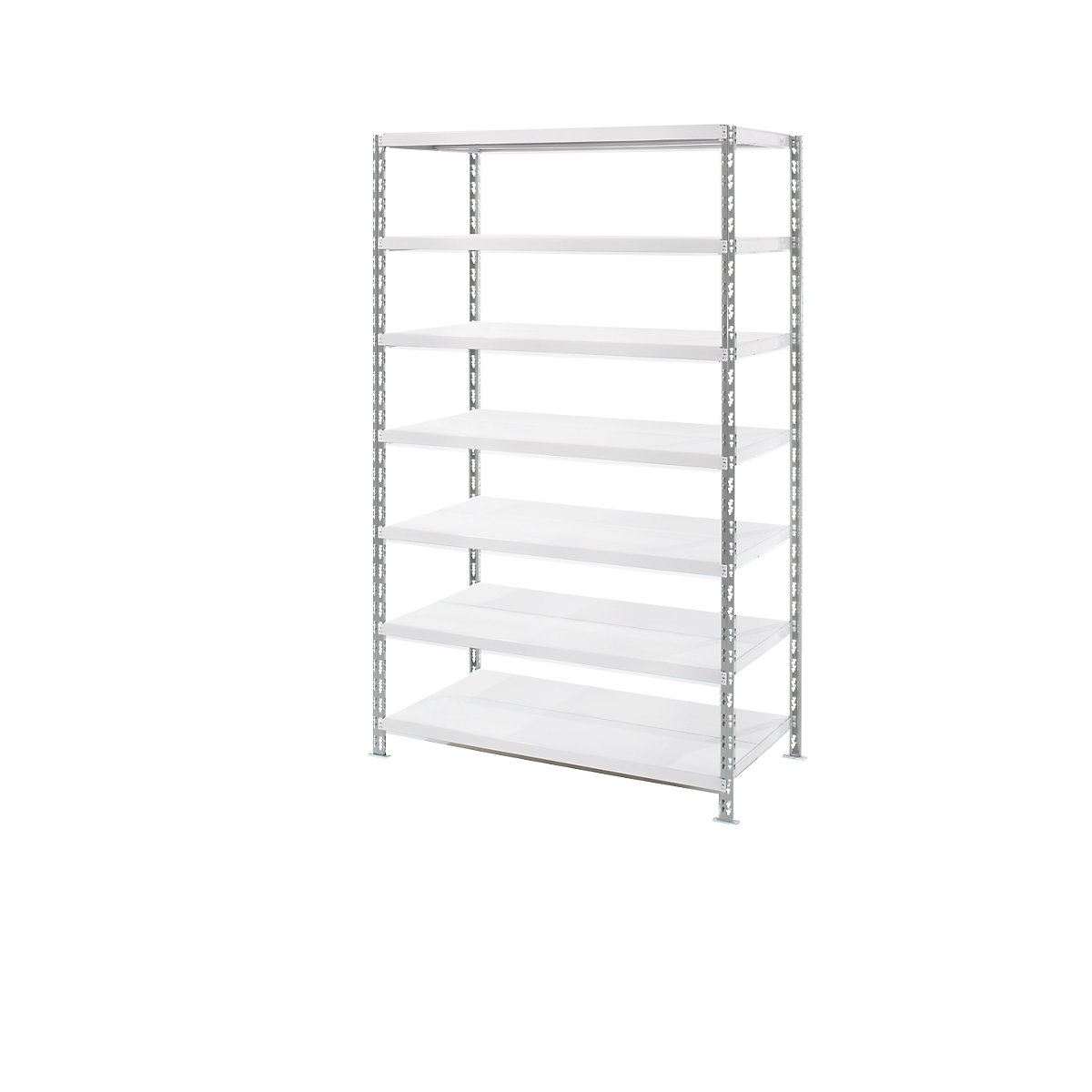 Estante de encaixar de prateleiras grandes em chapa de aço, profundidade 800 mm, estante base, AxL 2522 x 1550 mm-0