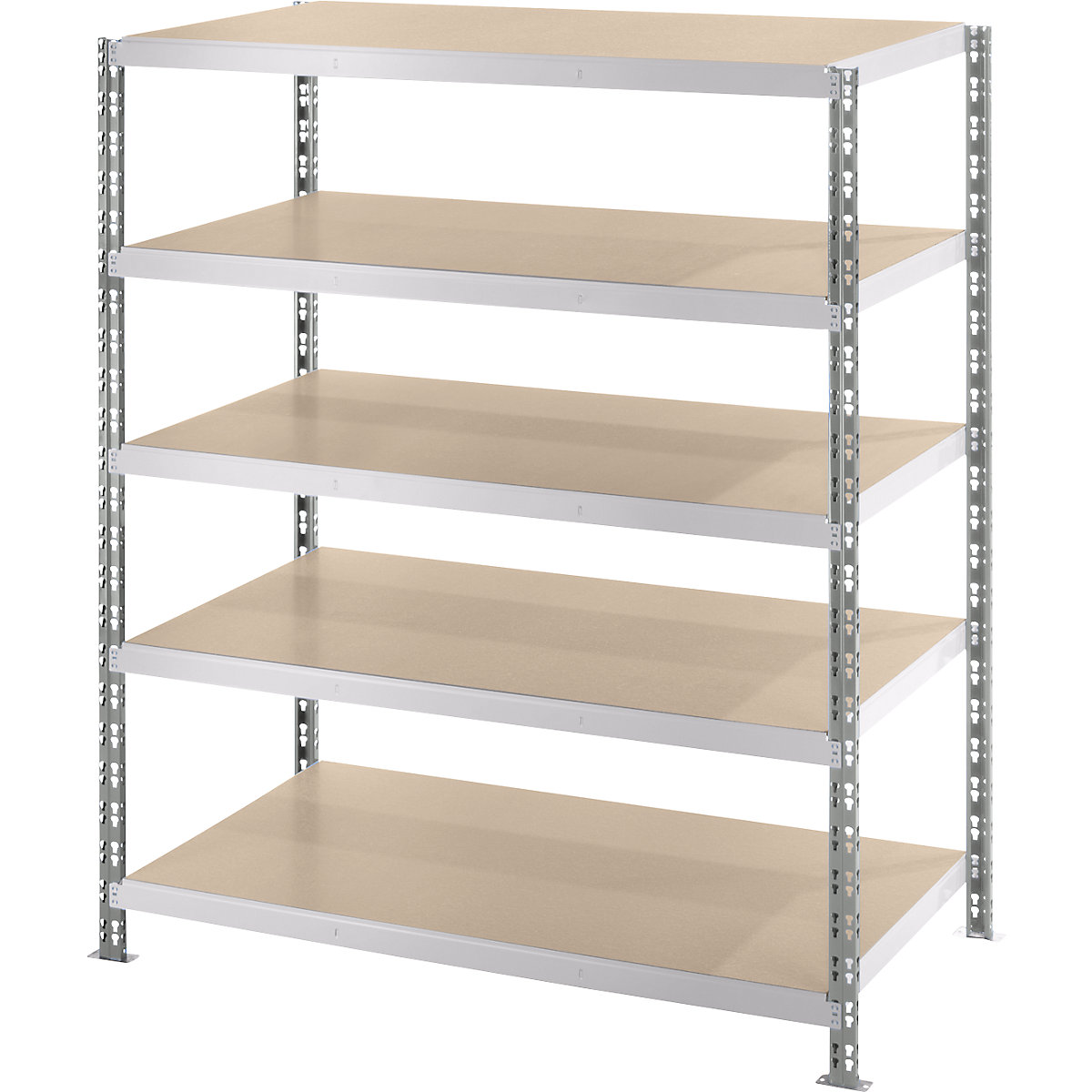 Estante de encaixar de prateleiras grandes em placa de aglomerado, profundidade 800 mm, estante base, AxL 1820 x 1550 mm-0