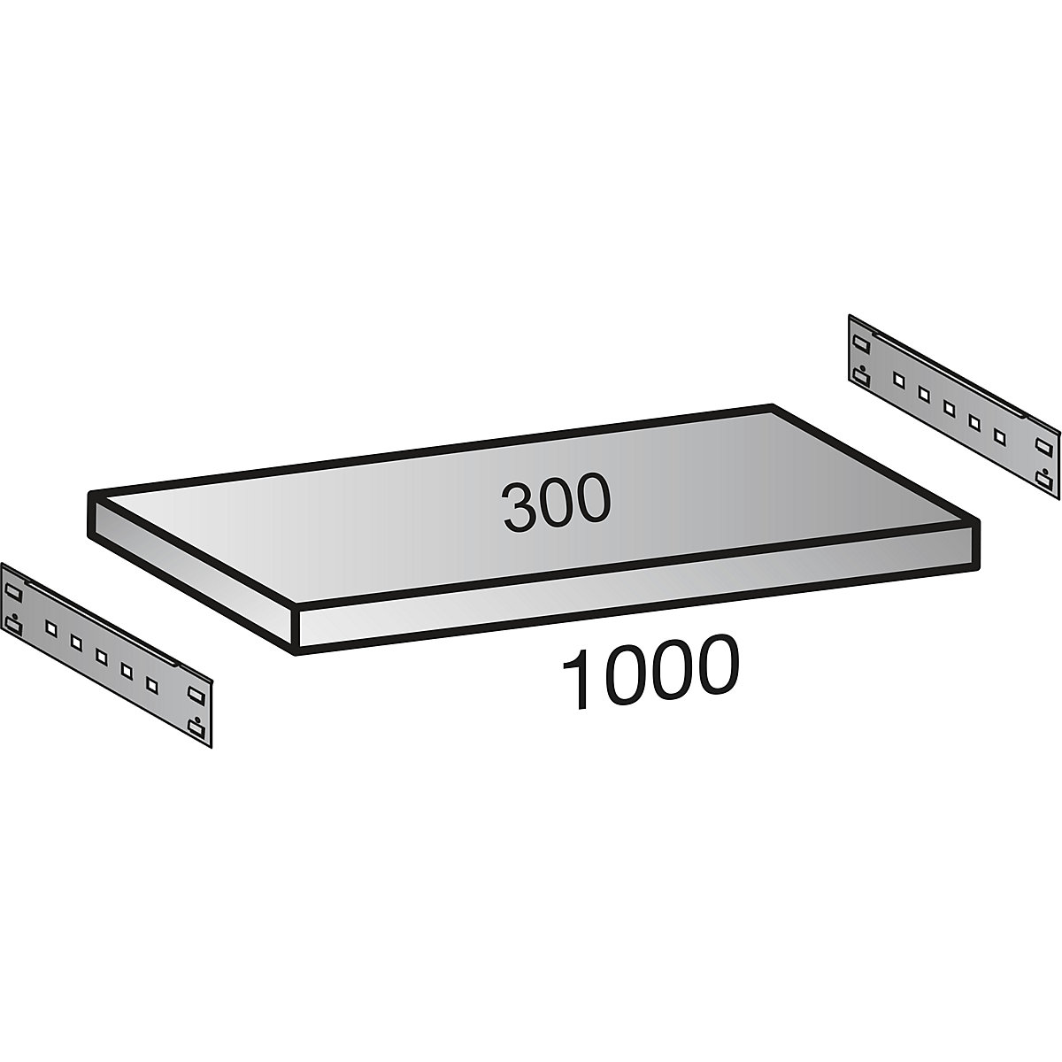 Estante de encaixar, galvanizada, 7 prateleiras (Imagem do produto 2)-1