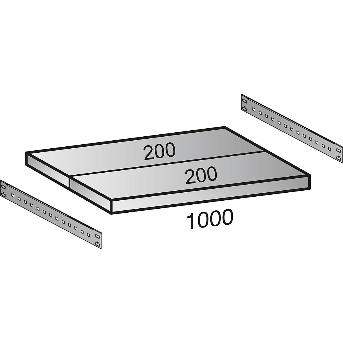 Estante de encaixar, galvanizada, 7 prateleiras (Imagem do produto 2)-1