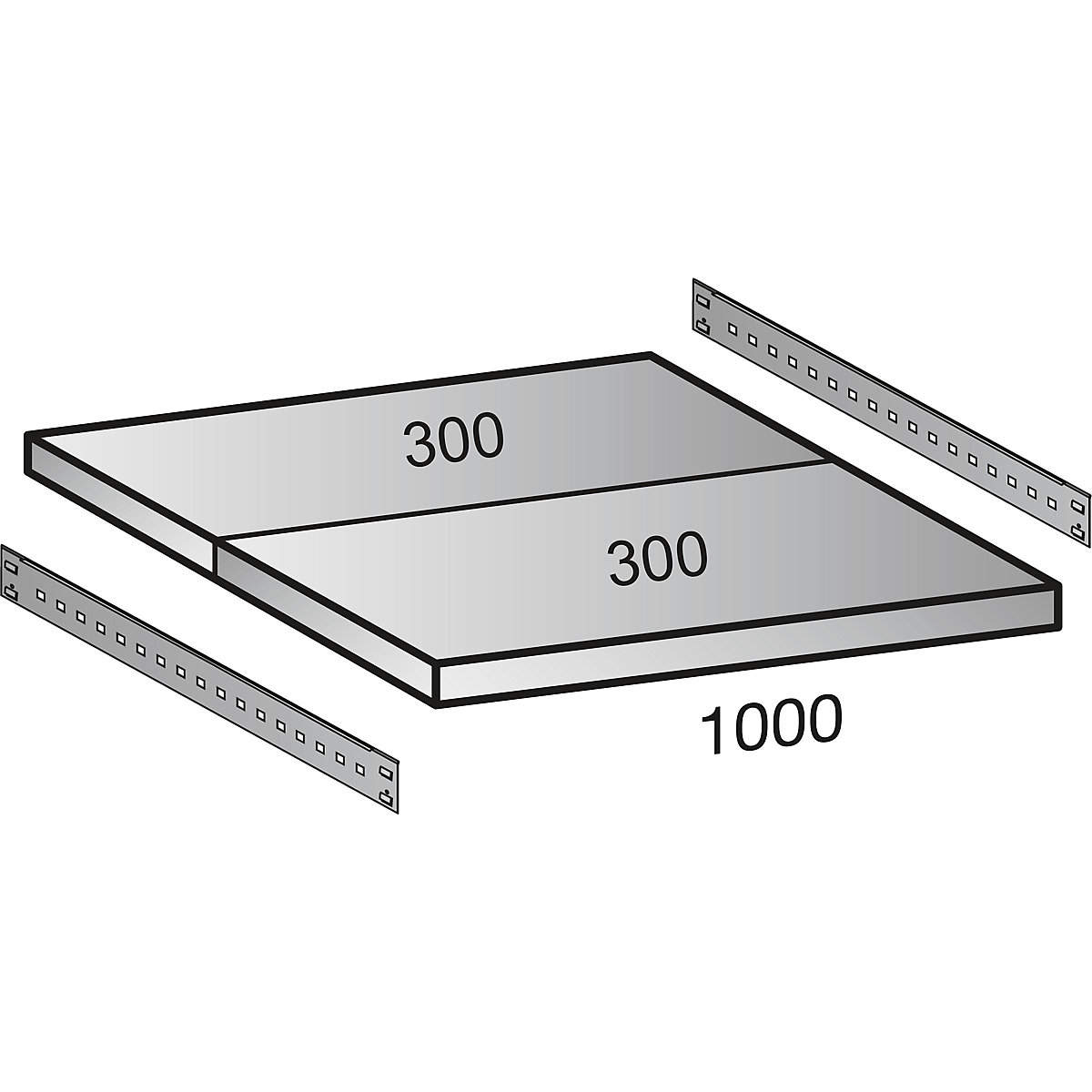 Estante de encaixar, galvanizada, 7 prateleiras (Imagem do produto 2)-1