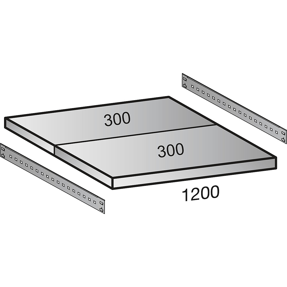 Estante de encaixar, galvanizada, 7 prateleiras (Imagem do produto 2)-1