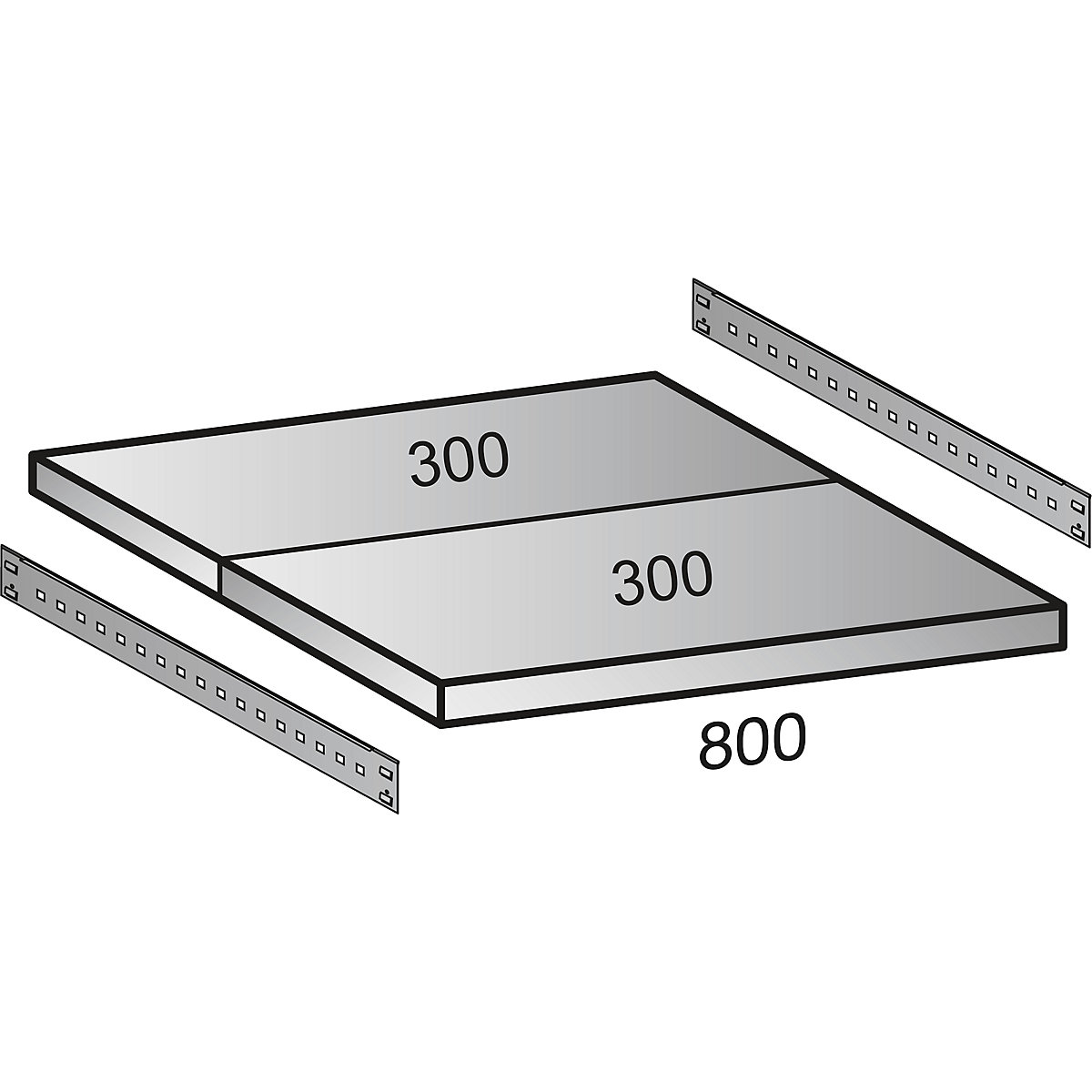 Estante de encaixar, galvanizada, 7 prateleiras (Imagem do produto 2)-1