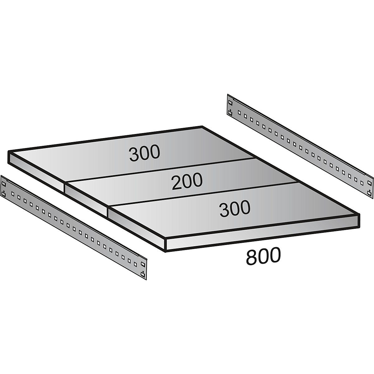 Estante de encaixar, galvanizada, 7 prateleiras (Imagem do produto 2)-1