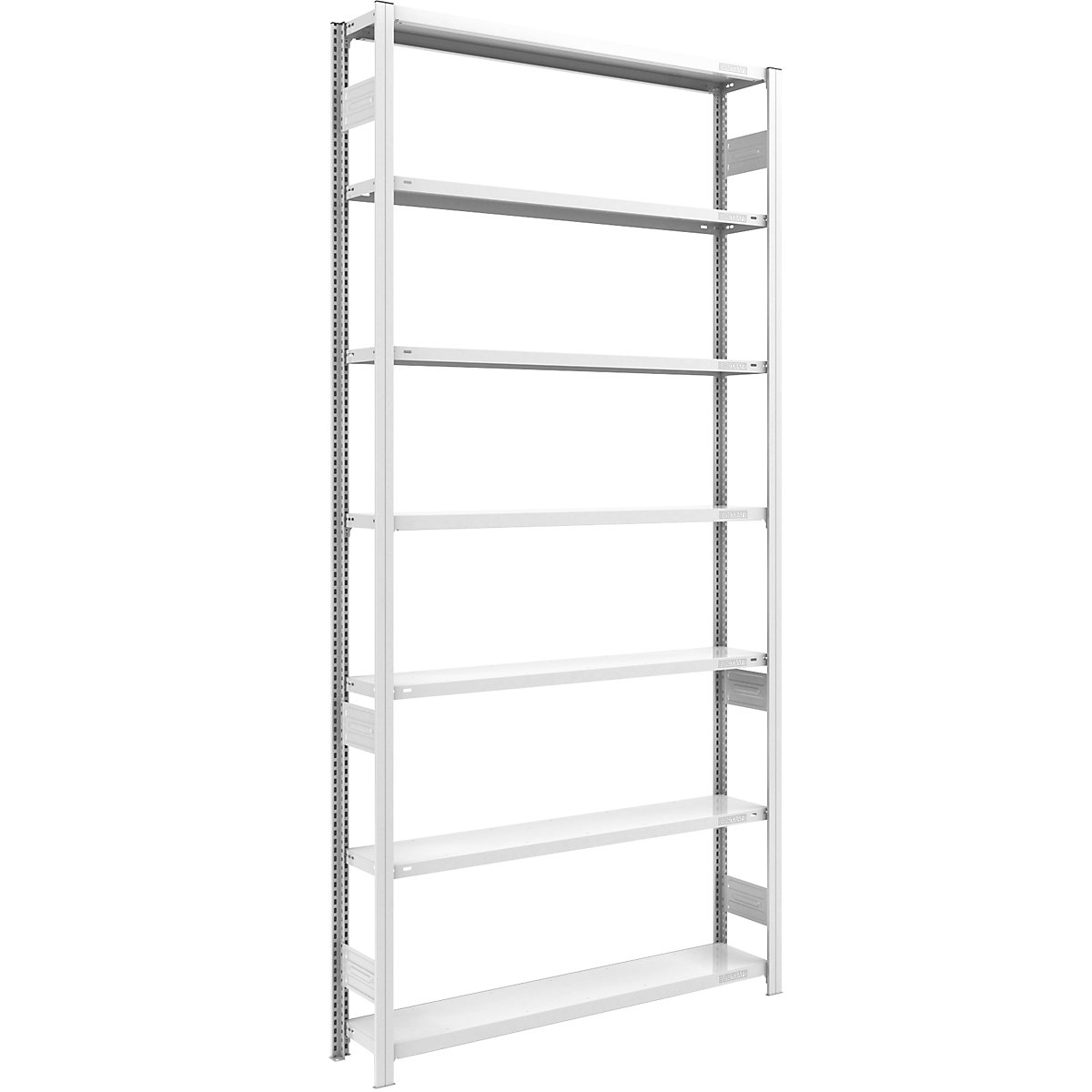 Estante de encaixar para armazém, cinzenta – eurokraft pro, AxL 3000 x 1300 mm, com 7 prateleiras de aço, estante base, carga por prateleira 175 kg, profundidade 300 mm-0