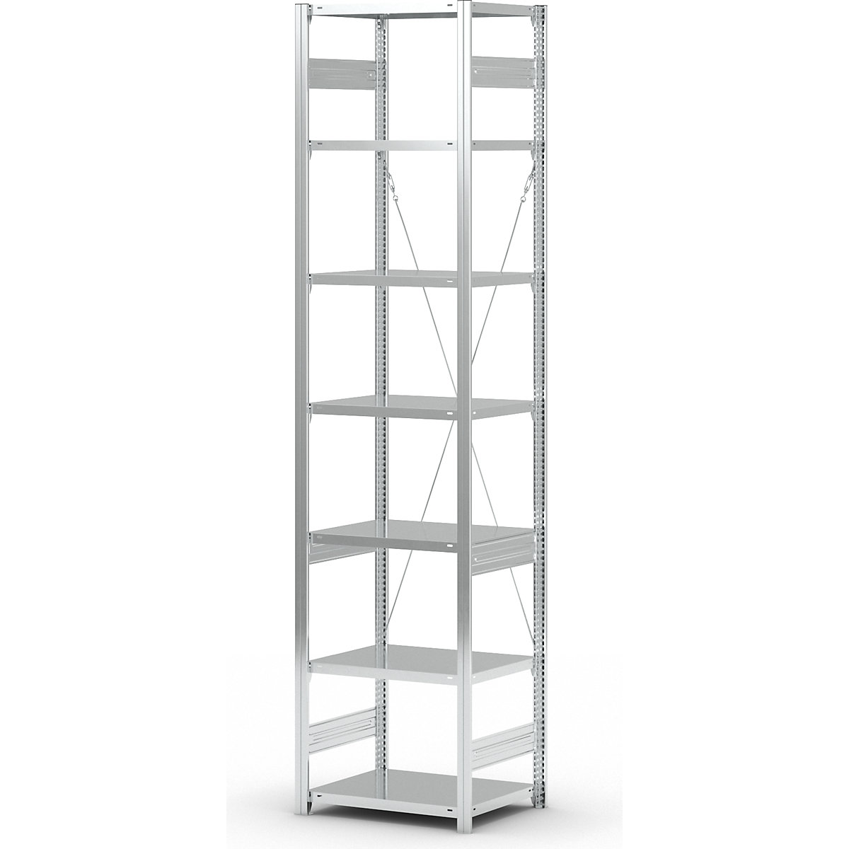Estante de encaixar para armazém, galvanizada, construção semipesada – eurokraft pro (Imagem do produto 6)-5
