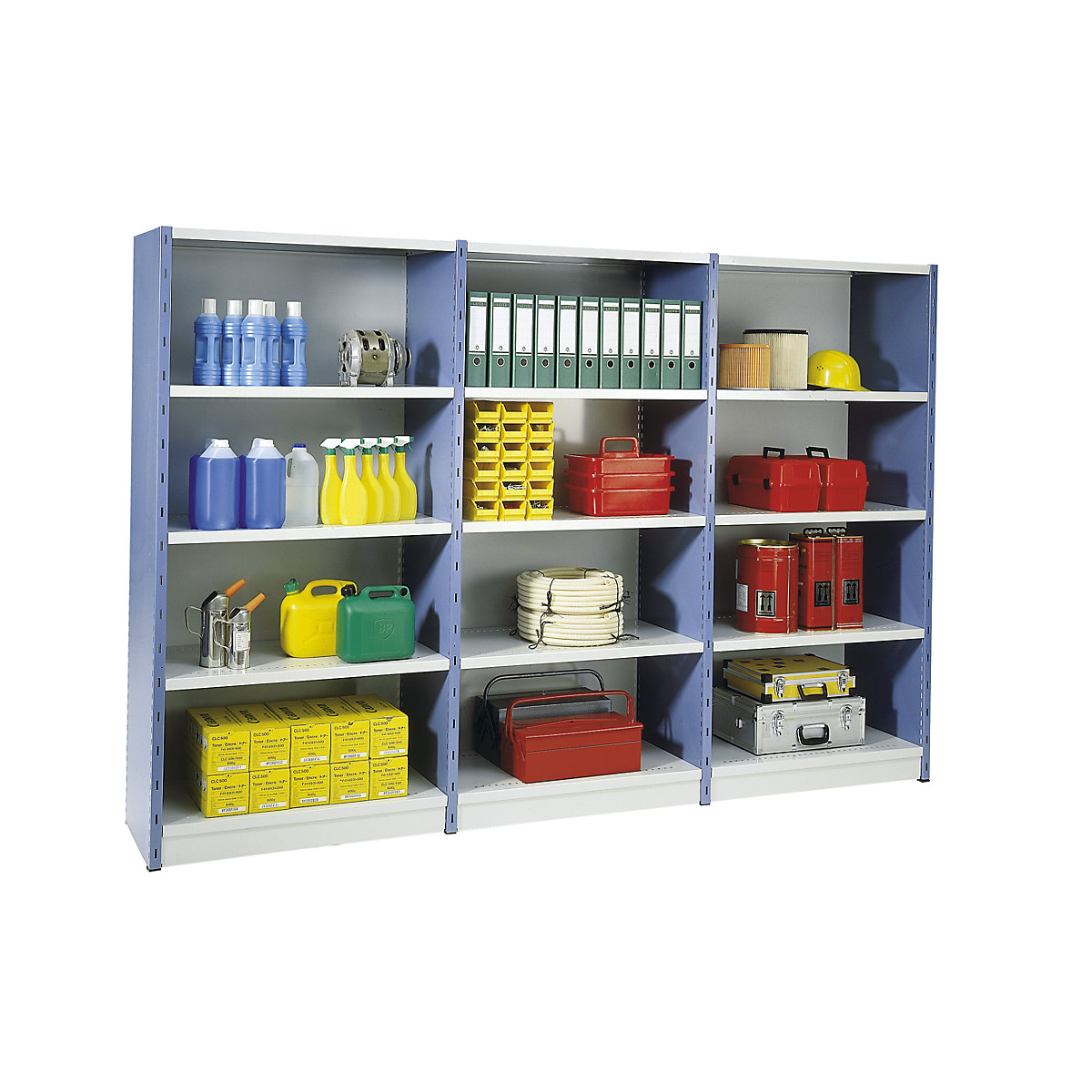 Sistema de estantes e armários com painéis laterais e traseiro (Imagem do produto 2)-1