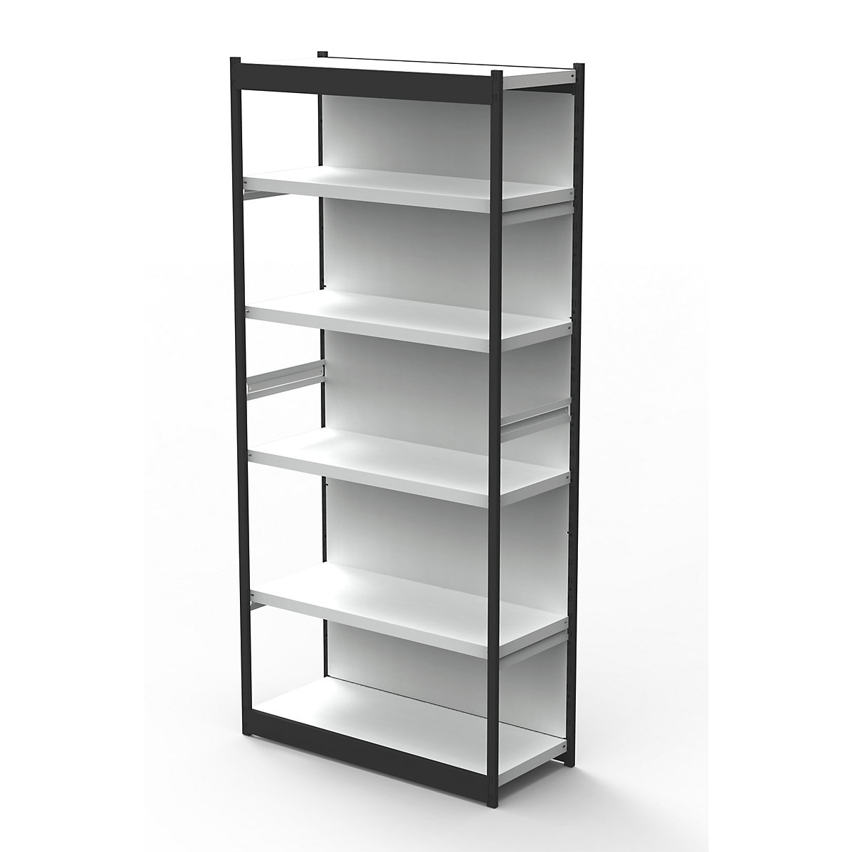 Sistema de estantes para escritório, com painel traseiro, altura da estante 2250 mm, estante básica, largura x profundidade 750 x 300 mm-0