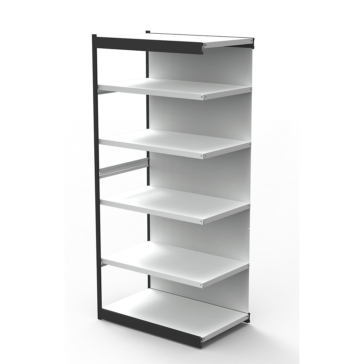 Sistema de estantes para escritório, com painel traseiro, altura da estante 2250 mm, estante adicional, largura x profundidade 750 x 500 mm-0