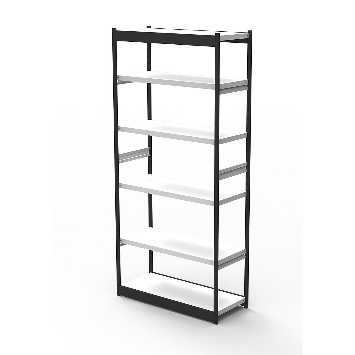 Sistema de estantes para escritório, sem painel traseiro, altura da estante 2250 mm, estante básica, largura x profundidade 750 x 300 mm-0