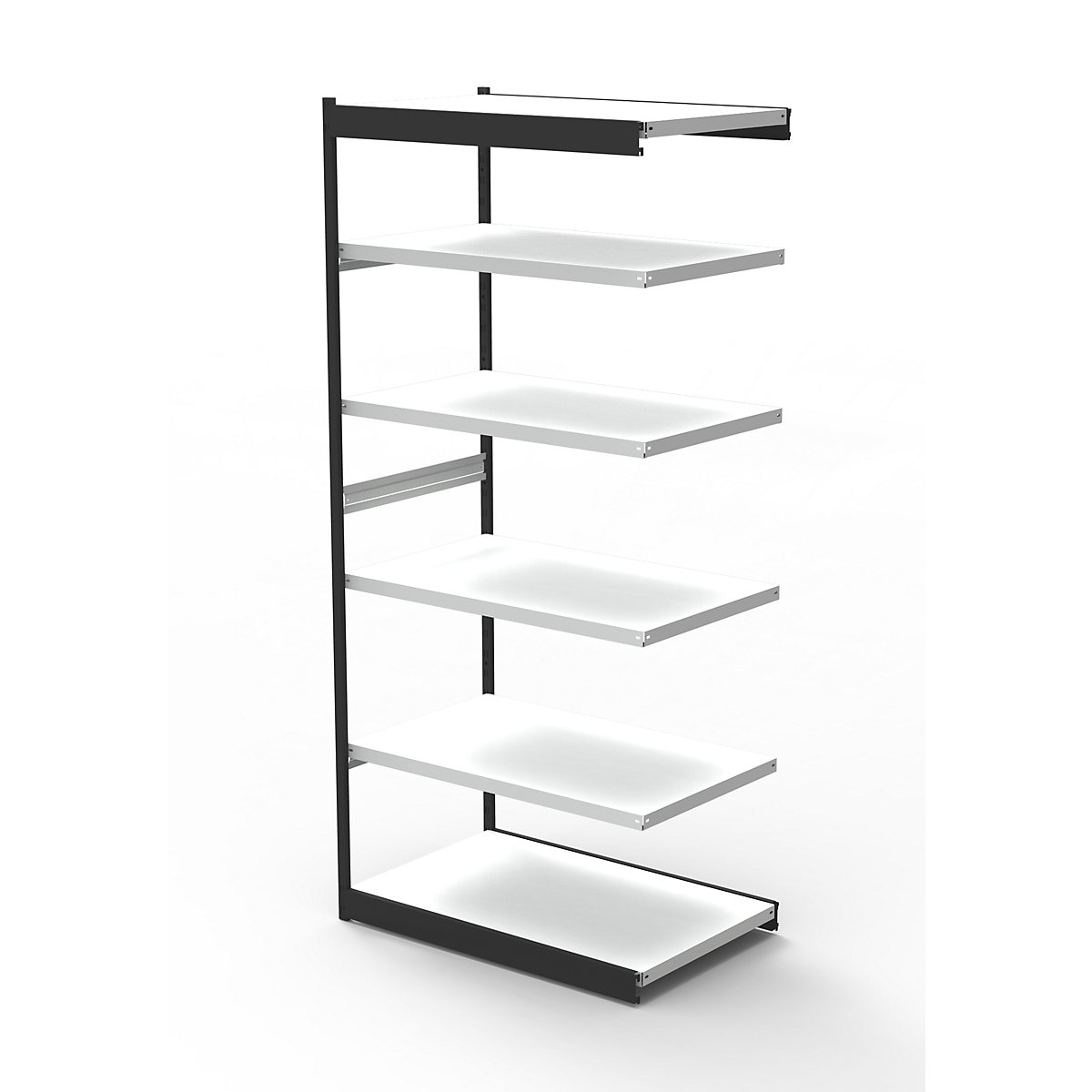 Sistema de estantes para escritório, sem painel traseiro, altura da estante 2250 mm, estante adicional, largura x profundidade 750 x 500 mm-0