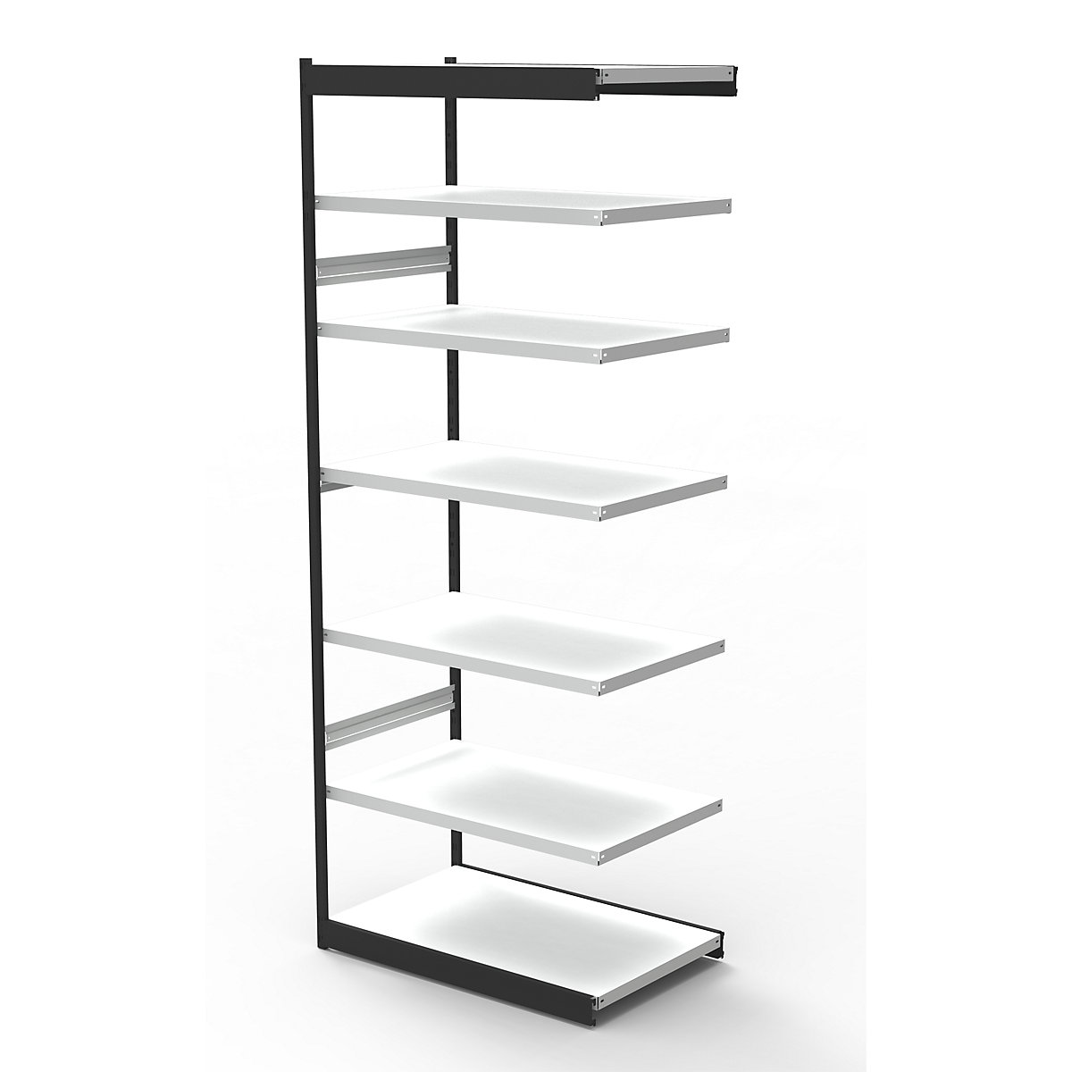 Sistema de estantes para escritório, sem painel traseiro, altura da estante 2600 mm, estante adicional, largura x profundidade 750 x 500 mm-0