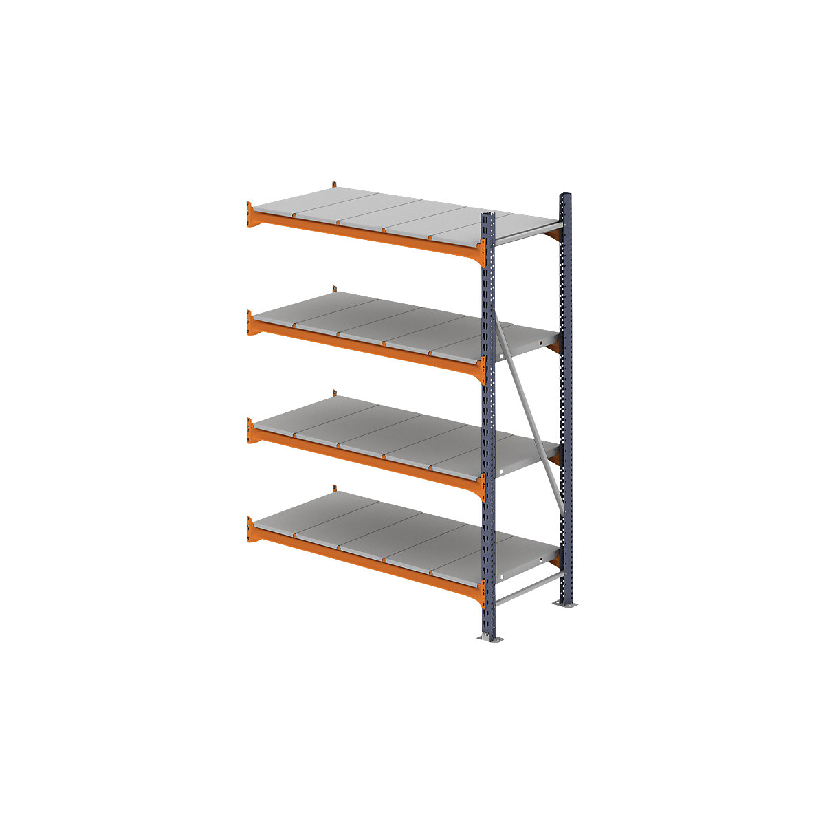 Estante larga, com prateleiras em chapa de aço, AxLxP 2500 x 1400 x 500 mm, estante adicional-0