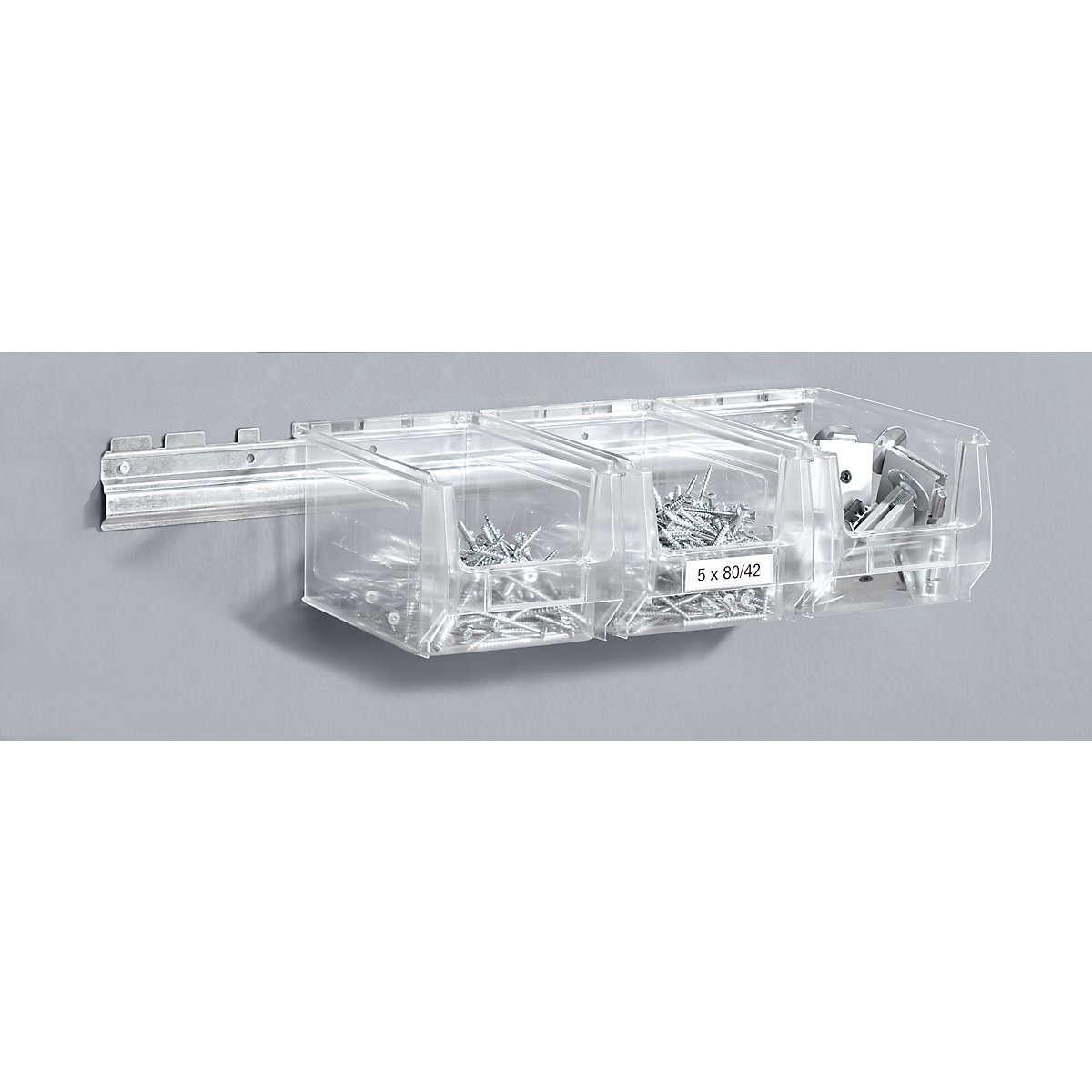 Calha de parede com caixas de armazenagem à vista – mauser (Imagem do produto 2)-1